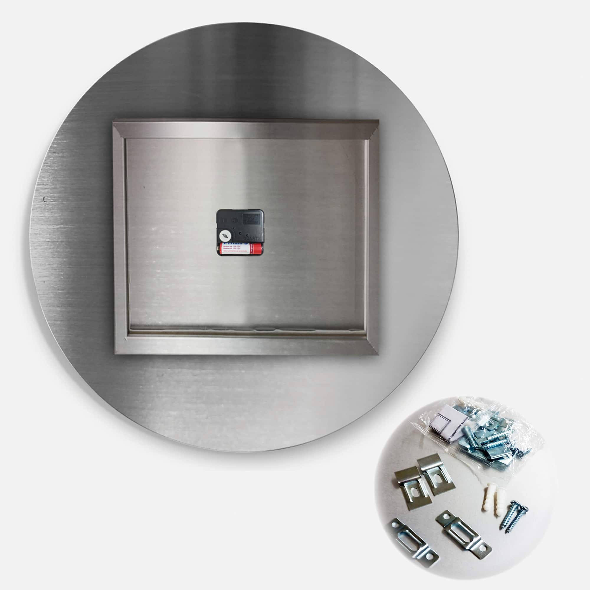 Designart 'Golden Flowers Lodge Wall Clock