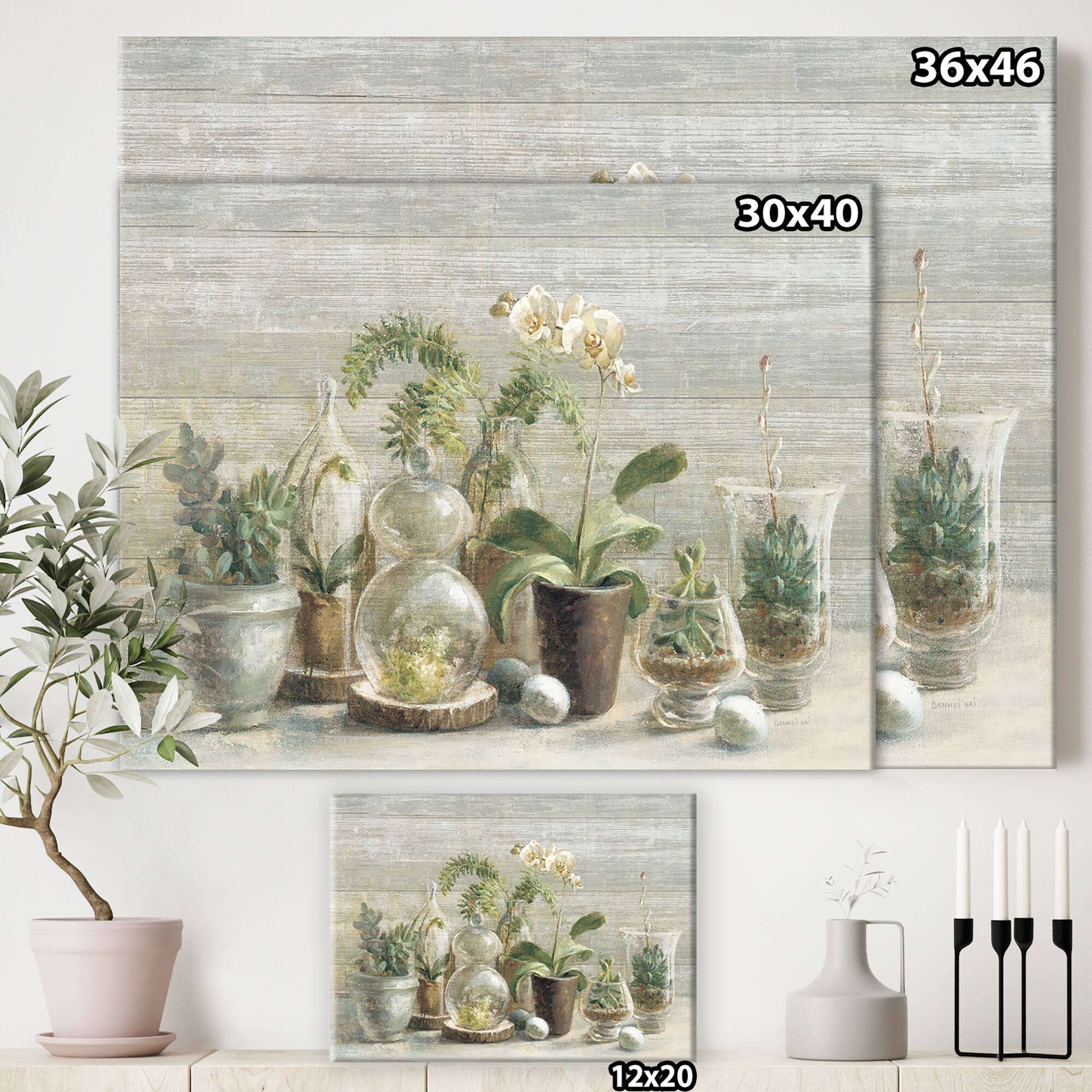 Designart - Composition of Orchids - Traditional Canvas Artwork