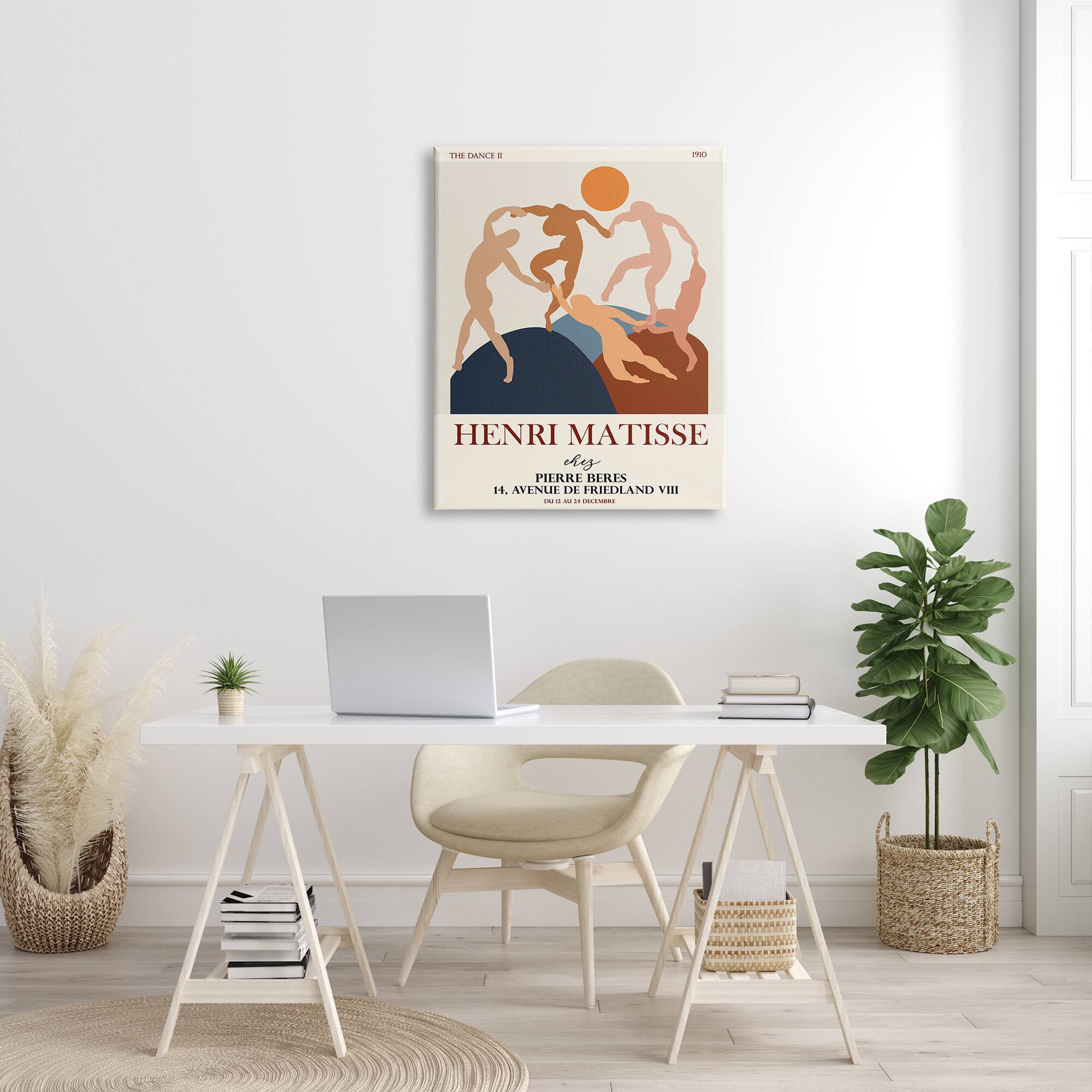 Stupell Industries Matisse Dancing Circle Terracotta Abstract Layered Shapes Canvas Wall Art