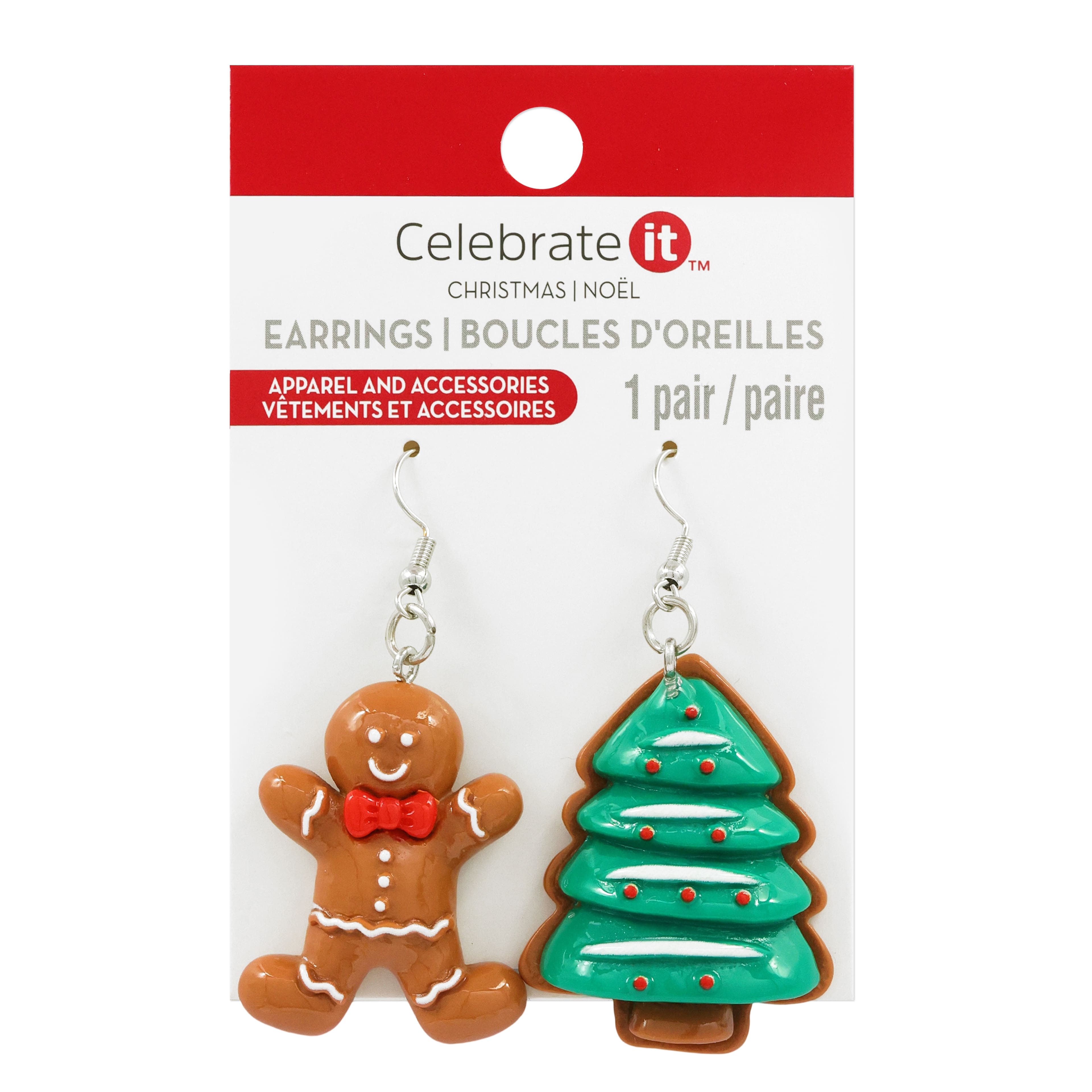 Gingerbread Man & Tree Earrings by Celebrate It™