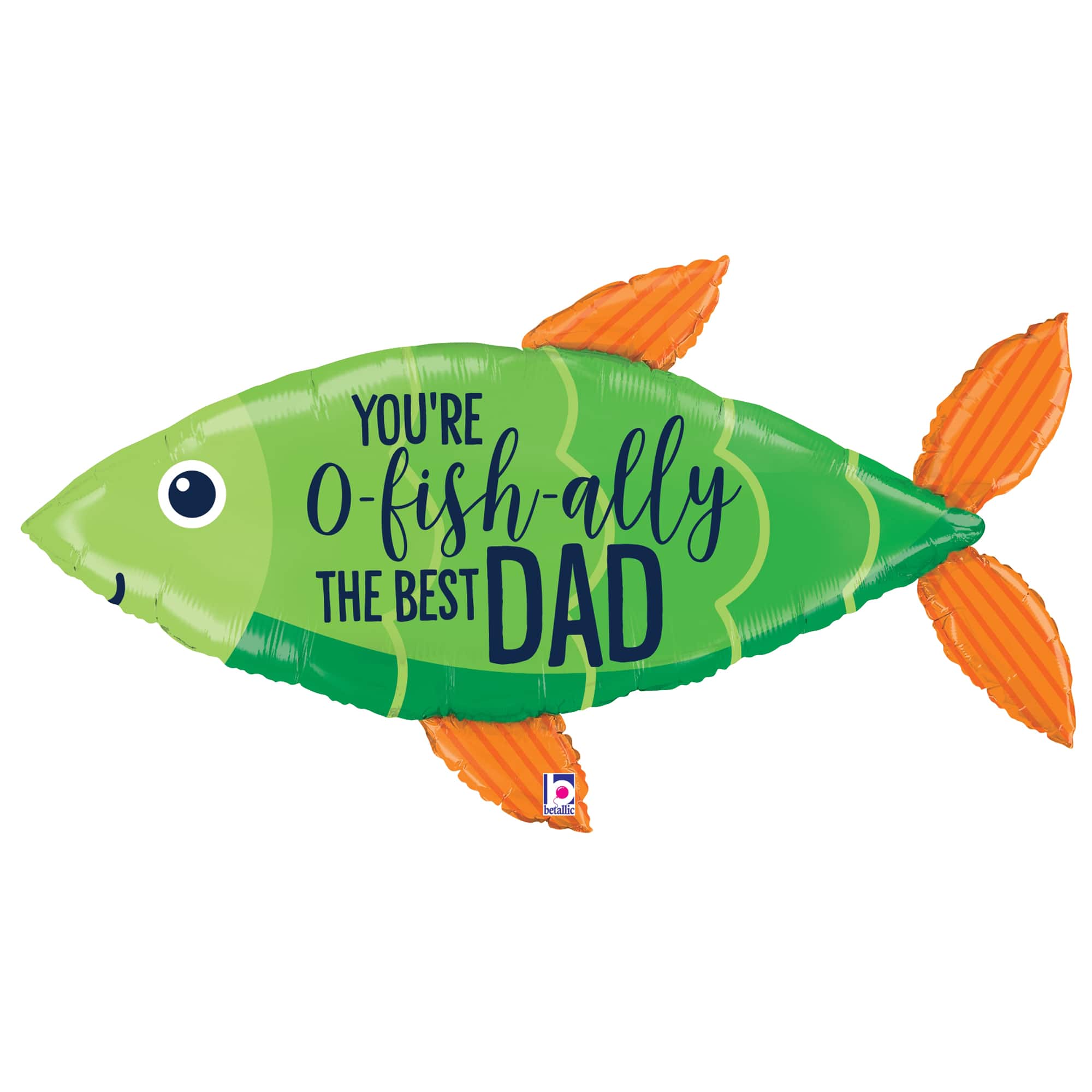 45&#x22; O-fish-ally Best Dad Foil Balloon