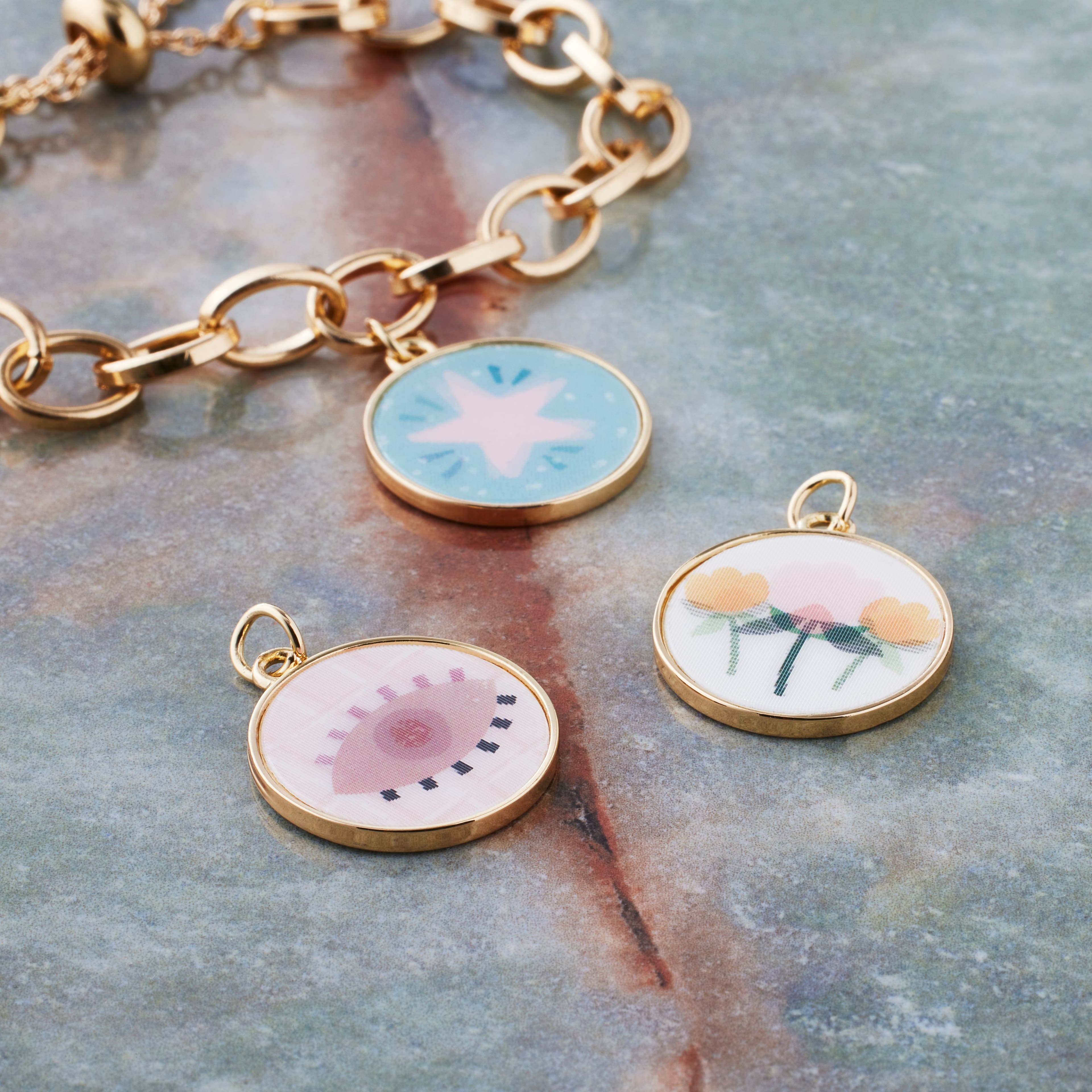 Round Lenticular Charm Set by Bead Landing&#x2122;