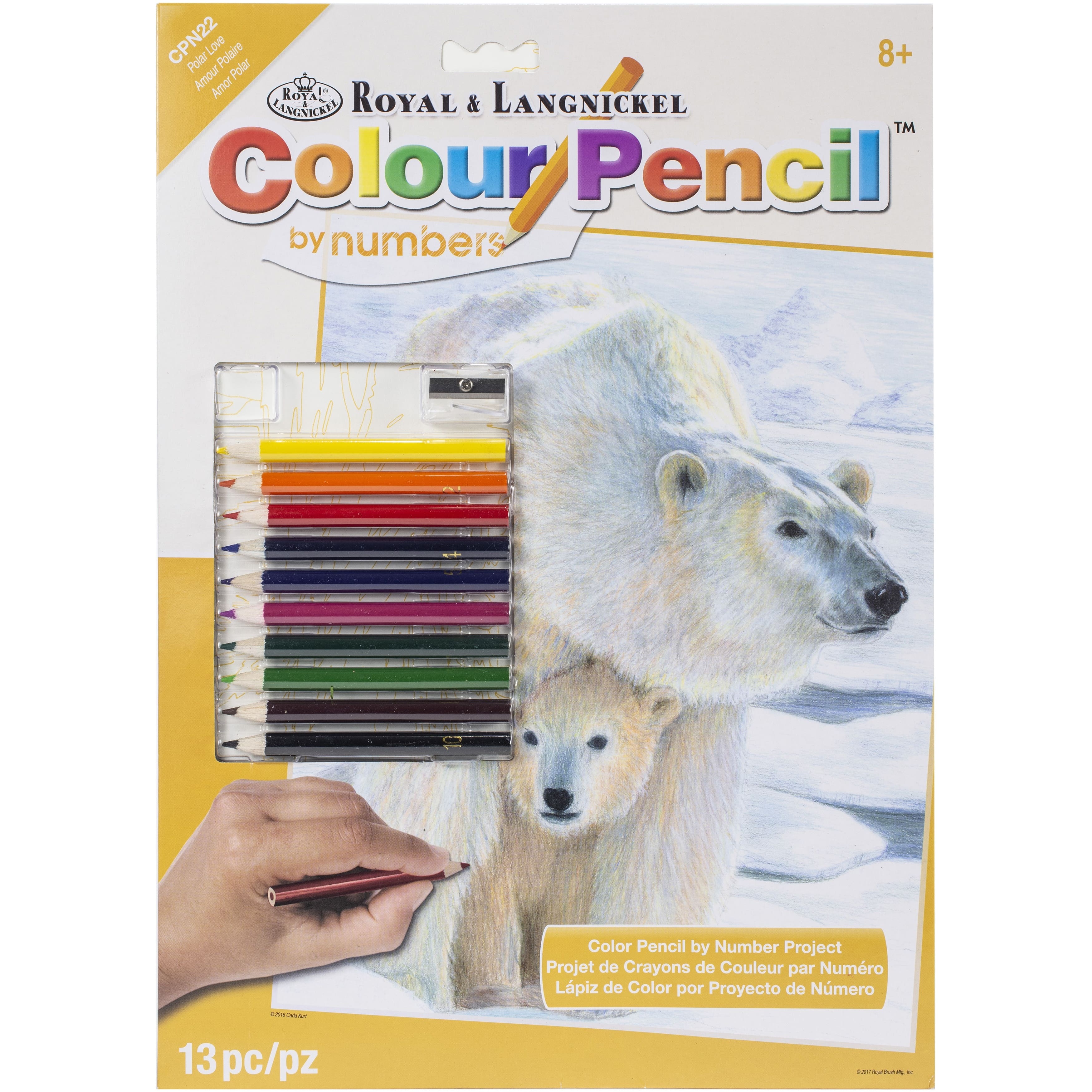 Royal &#x26; Langnickel&#xAE; Polar Love Colour Pencil&#x2122; by Numbers Kit