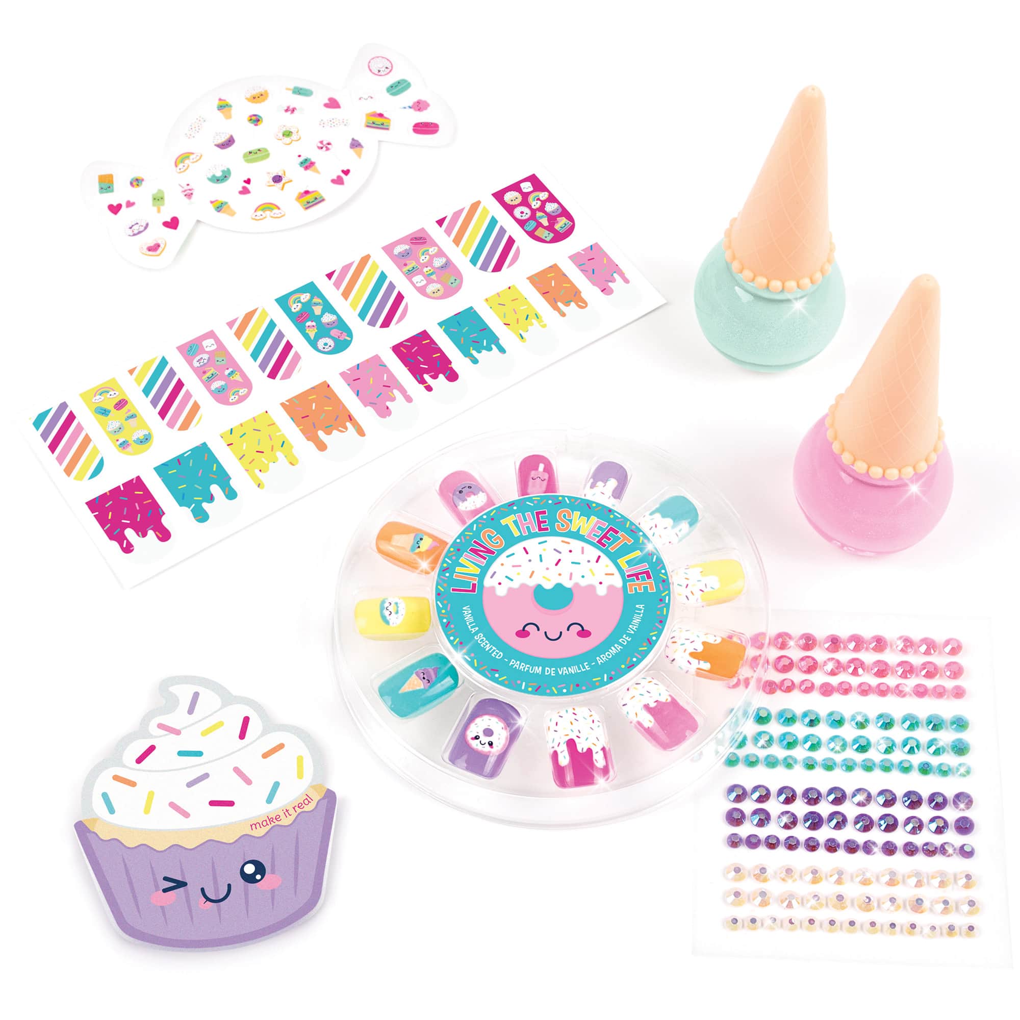 Make It Real™ Vanilla Scented DIY Nail Candy Art Kit