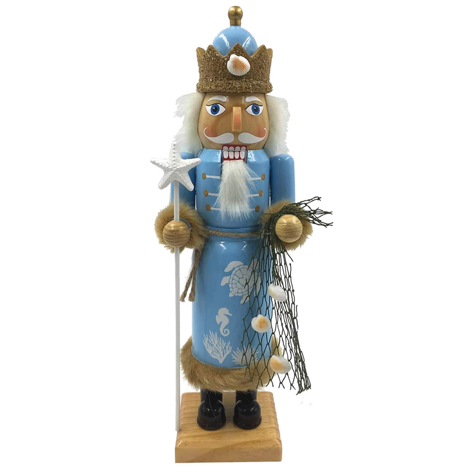 Santa's Workshop 14.5" Coastal King Nutcracker