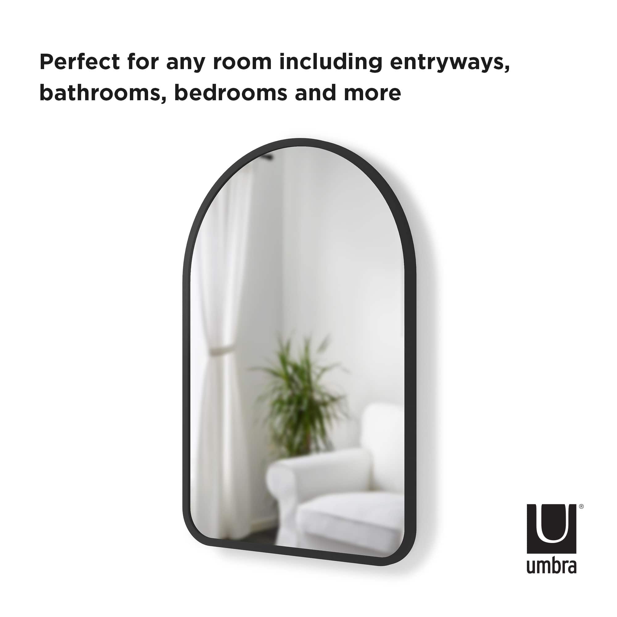 Umbra 36&#x22; Black Hubba Arched Mirror 