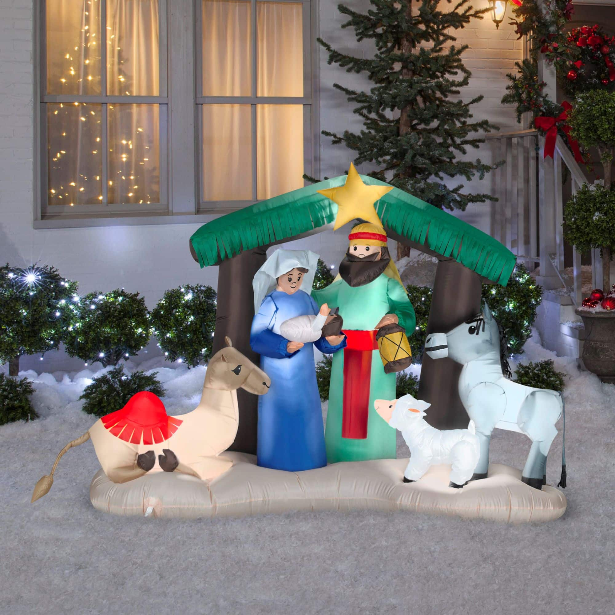 Holiday Gnome Scene cheapest Christmas Inflatable by Gemmy