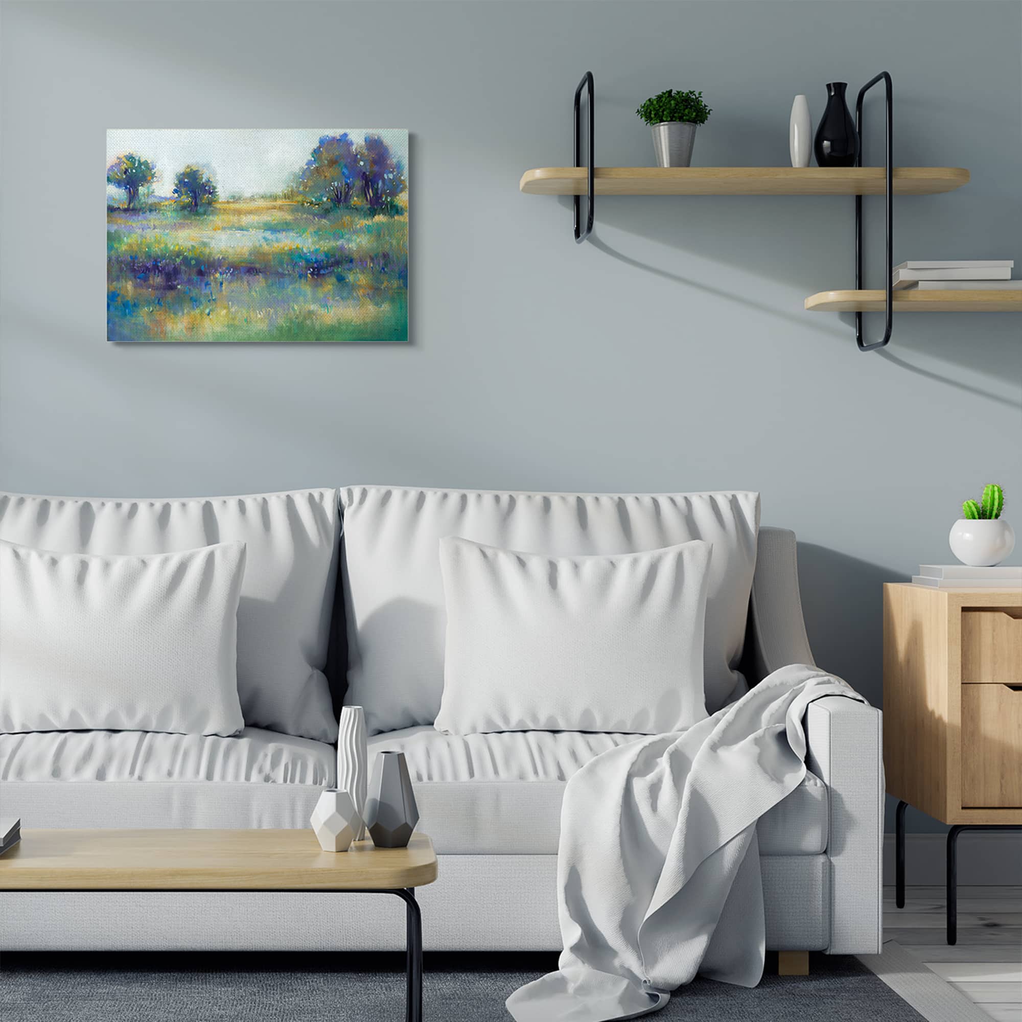 Stupell Industries Wetland Watercolor Landscape Abstract Painting Canvas Wall Art