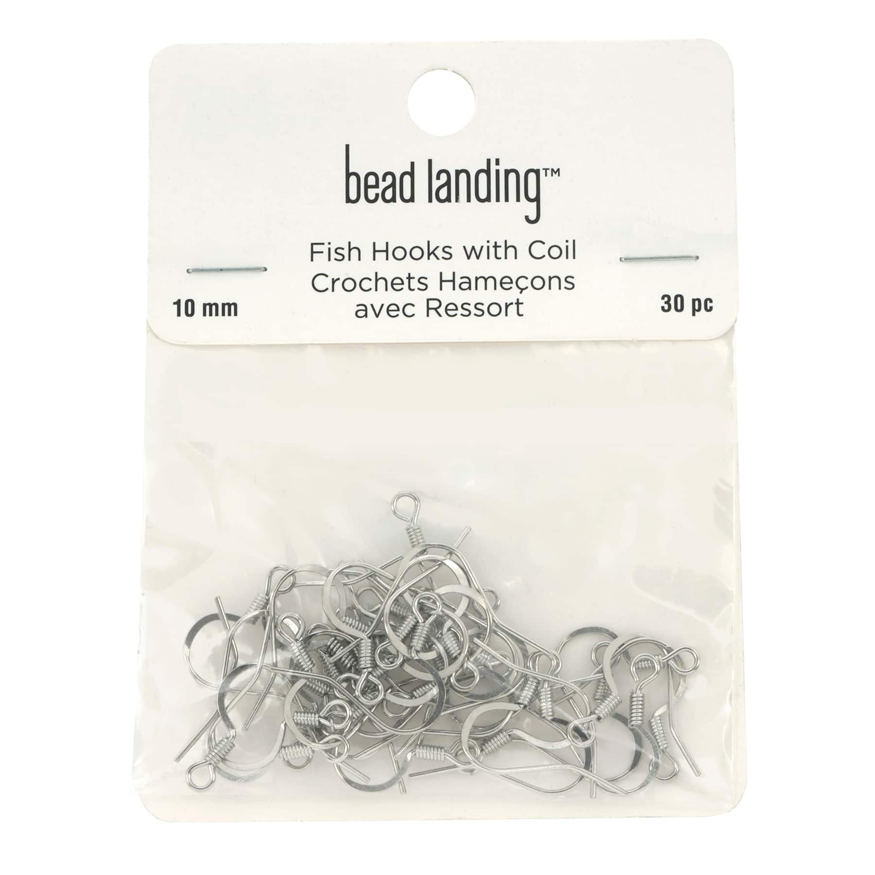 Earring Fish Hooks with Coils by Bead Landing™