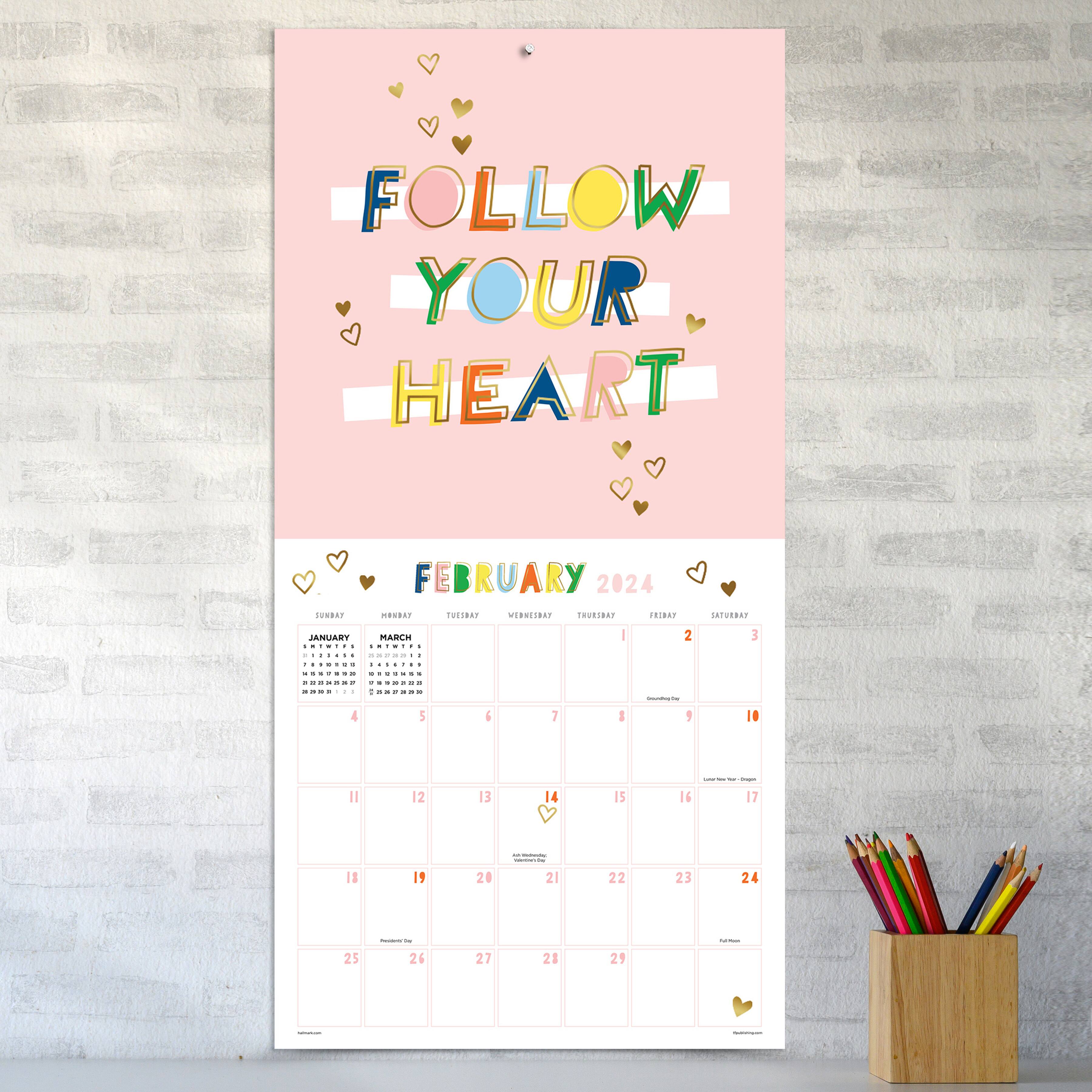 TF Publishing 2024 Merry Mantras Wall Calendar