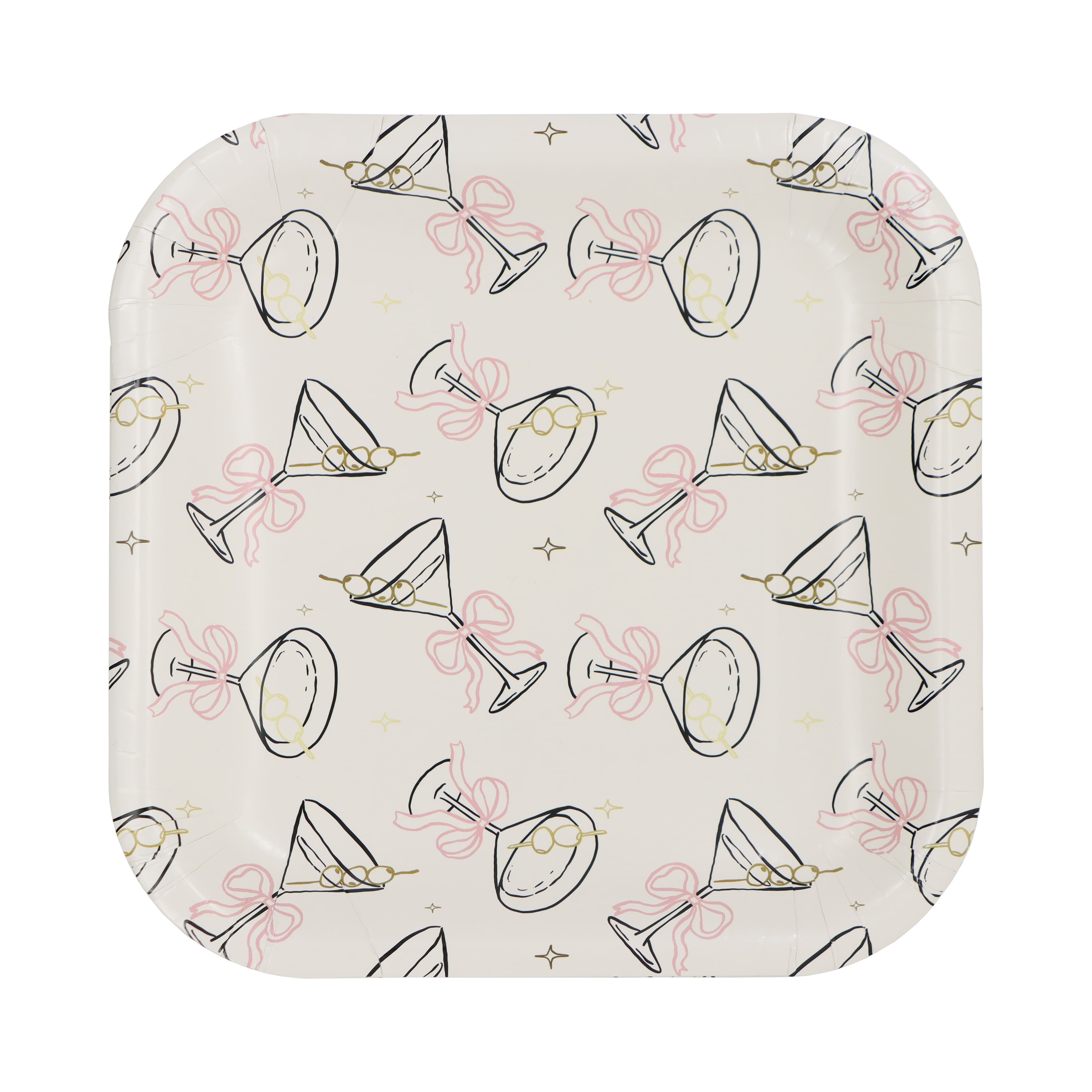 7&#x22; Square Martinis Snack Plates by Celebrate It&#x2122;