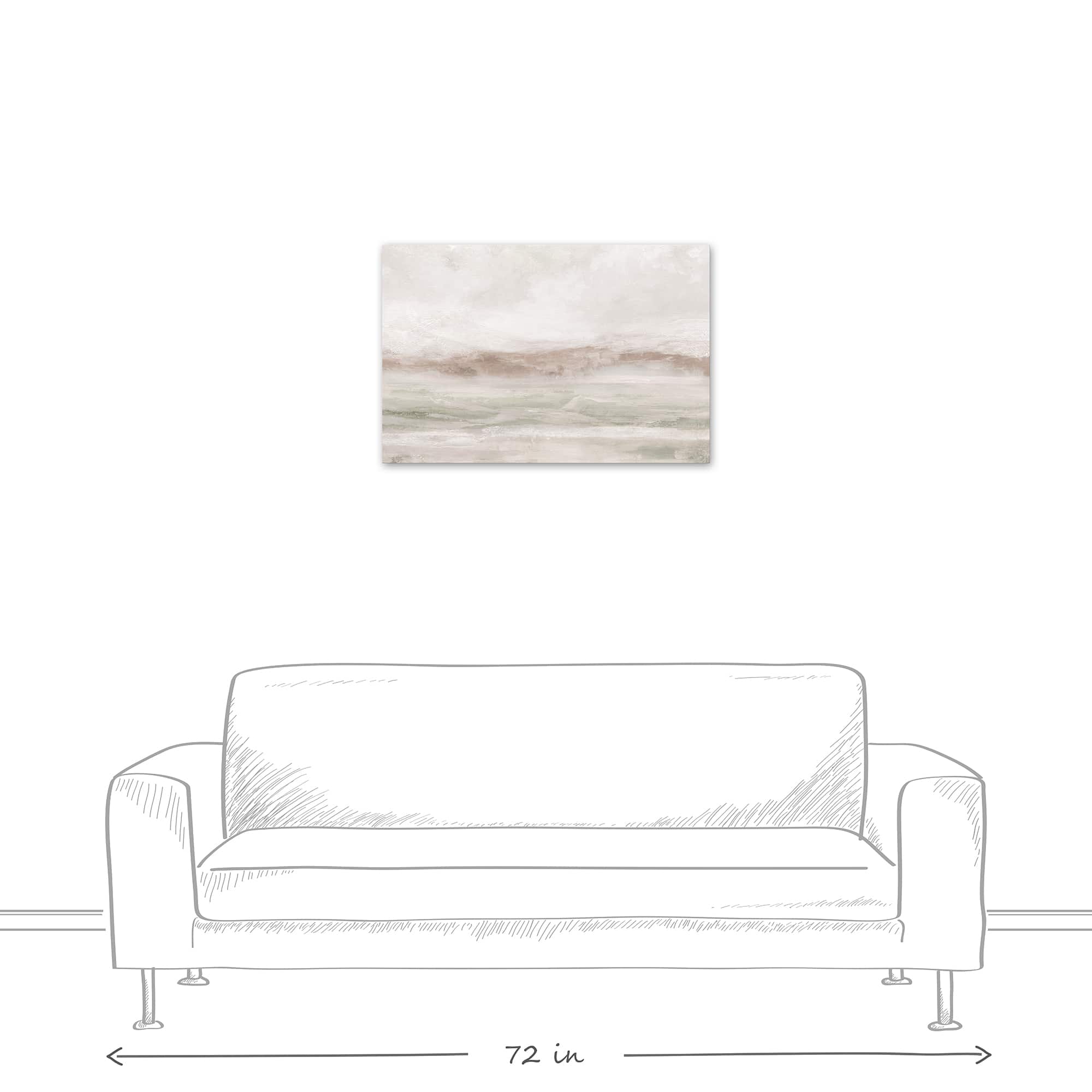 Landscape In Tan 30" x 20" Canvas Wall Art