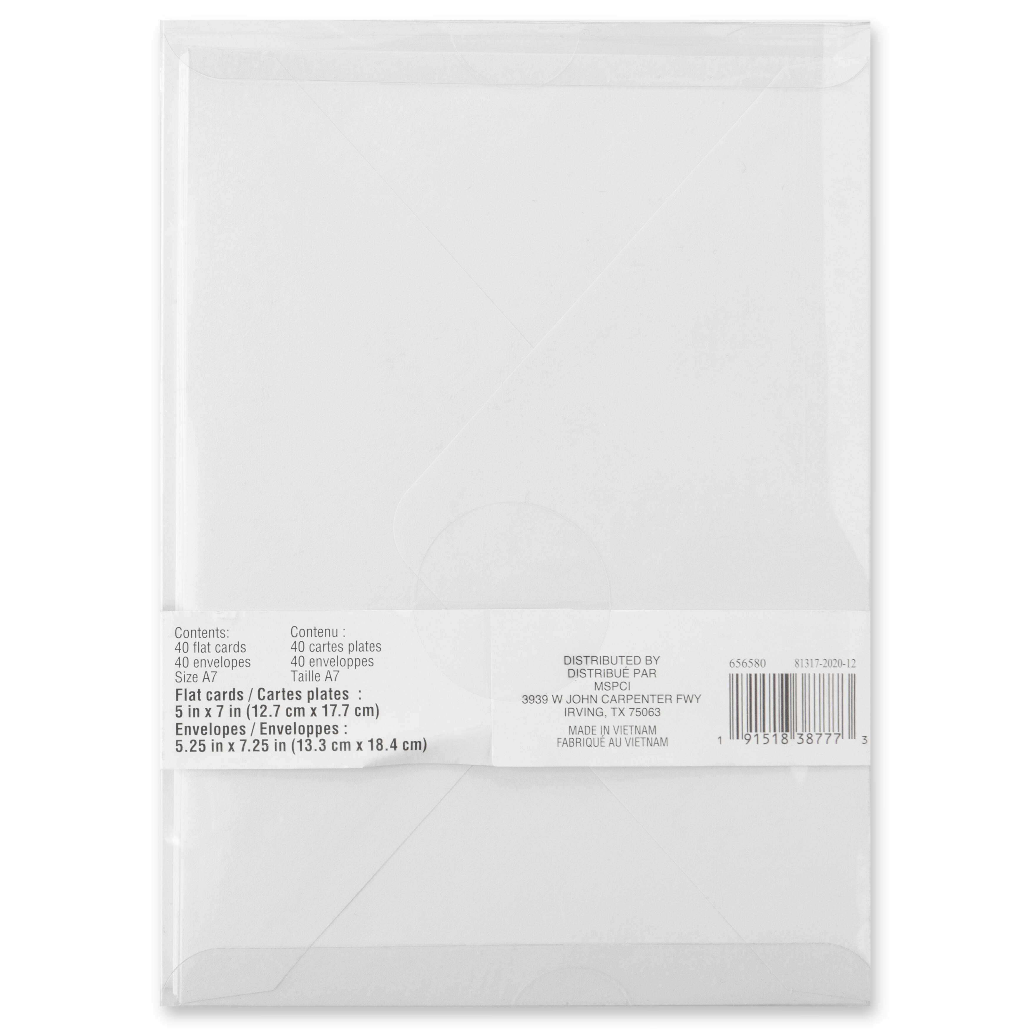 6 Packs: 40 ct. (240 total) 5" x 7" Silver Border Flat Cards & Envelopes by Recollections™