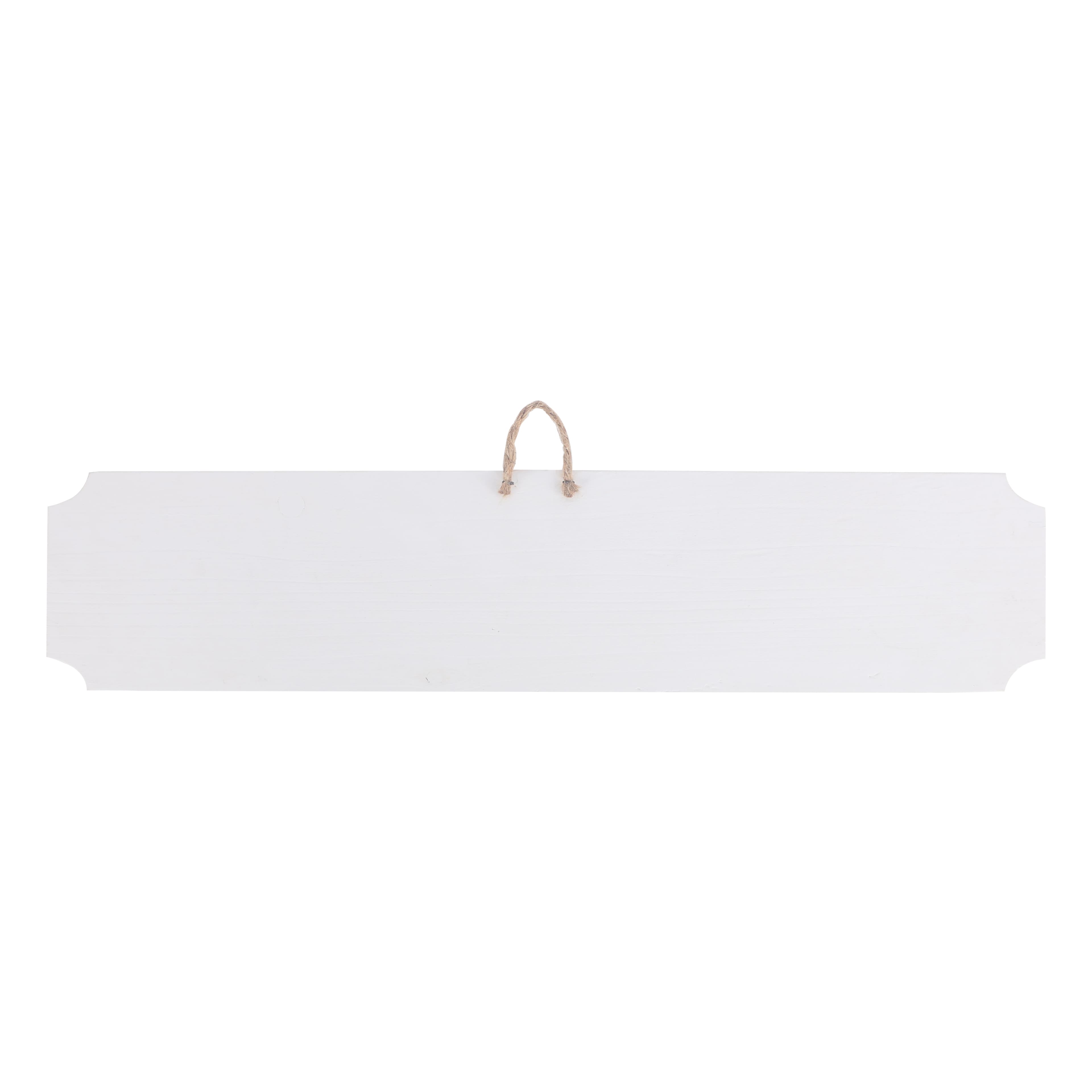 8 Pack: 18" Whitewashed Wood Rectangle Plaque by Make Market®