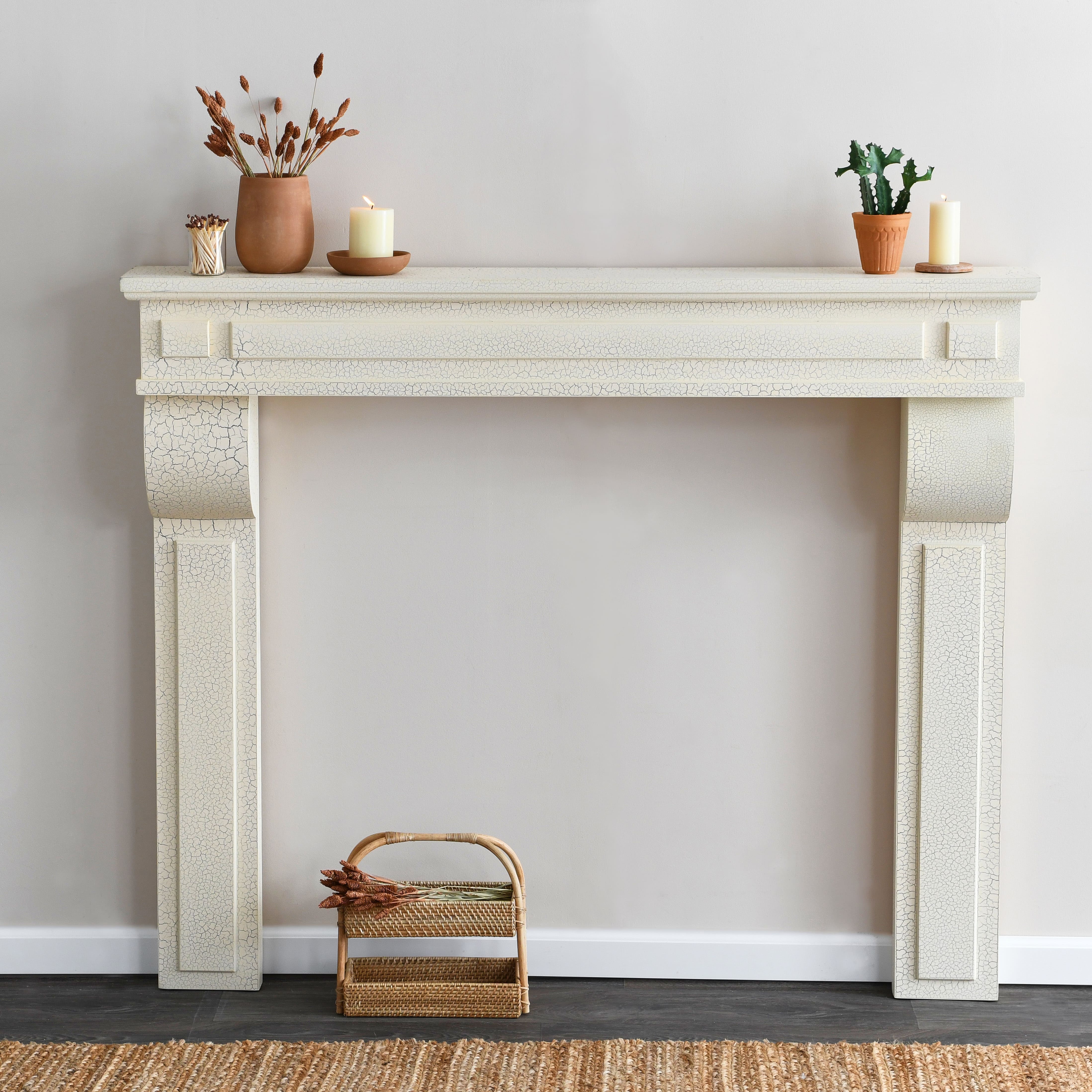 Hello Honey® 5ft. Decorative Lodge Fireplace Mantel