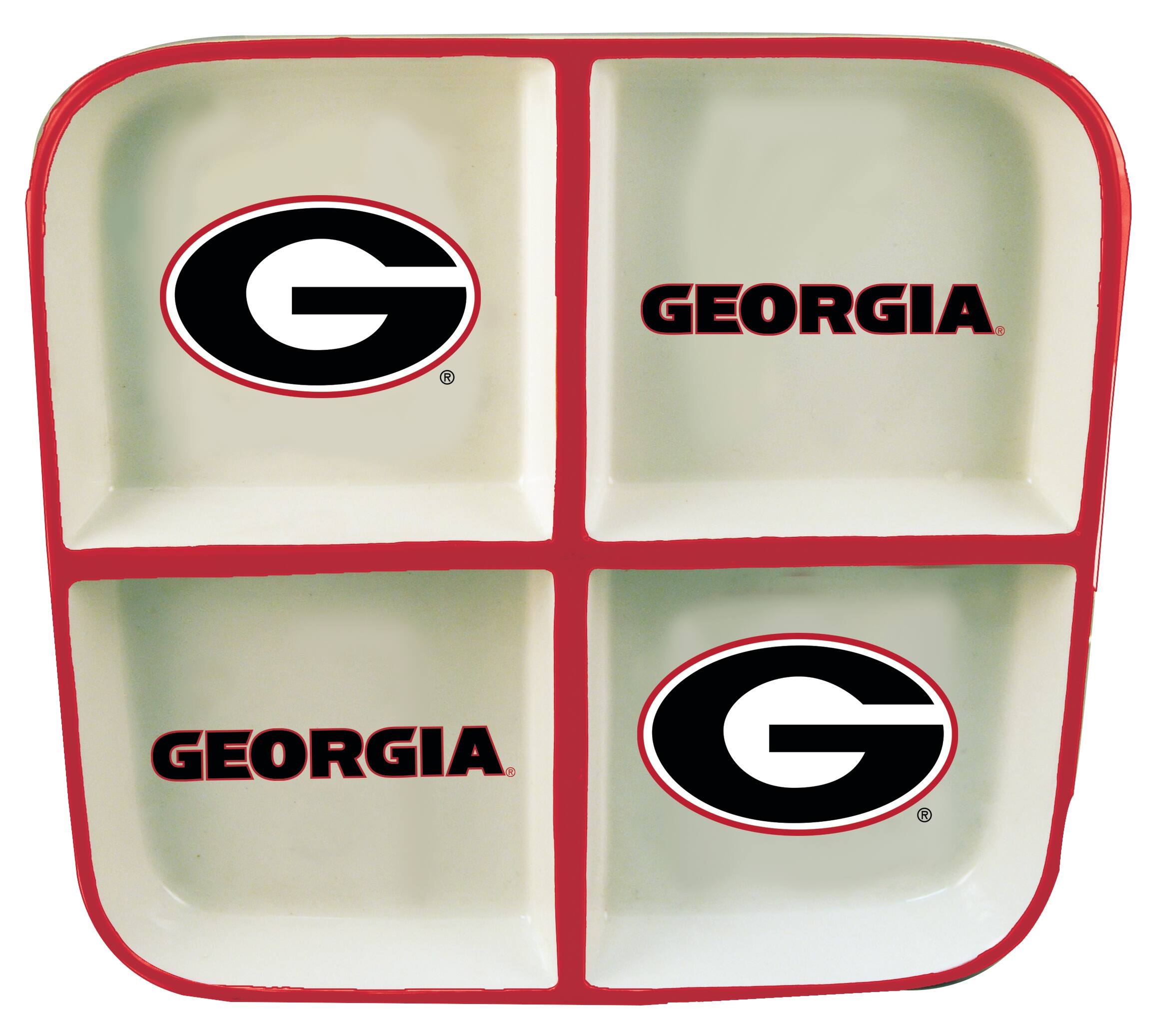 The Memory Company NCAA 4 Section Square Ceramic Tray
