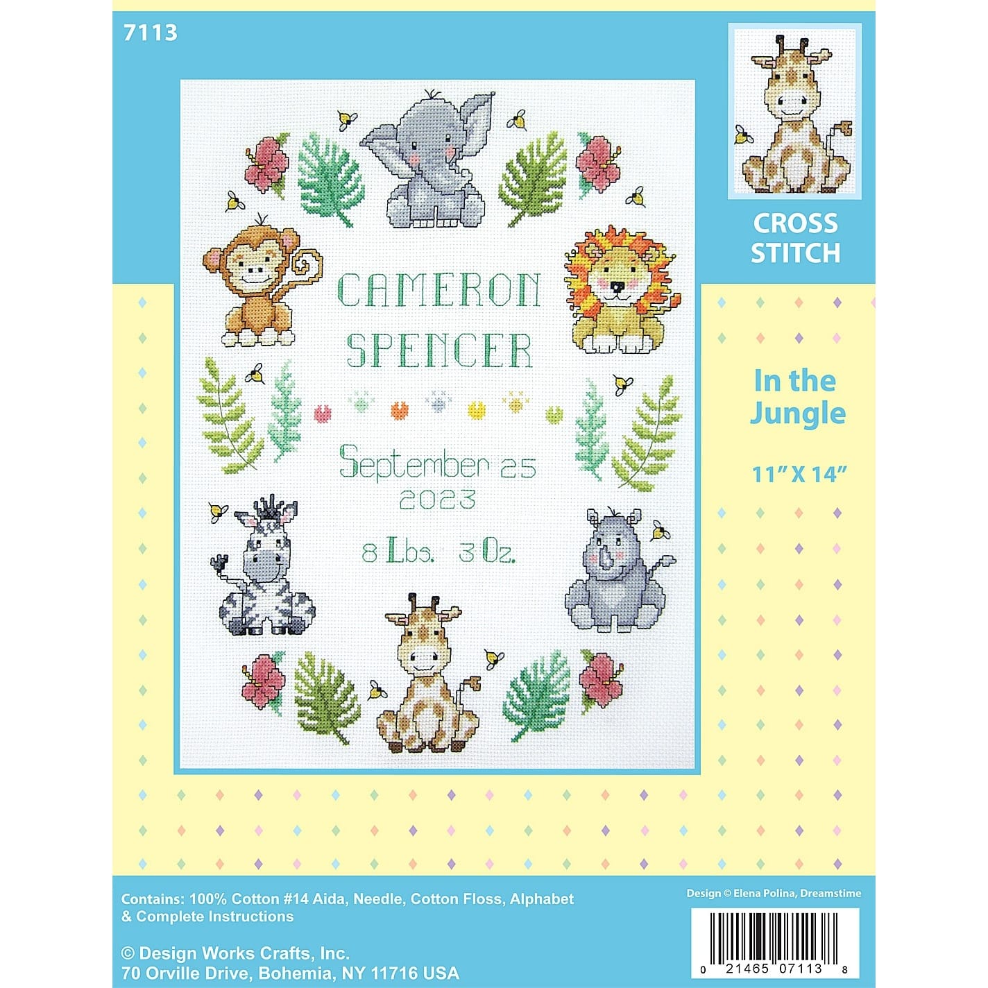 Design Works&#x2122; In the Jungle Counted Cross Stitch Kit
