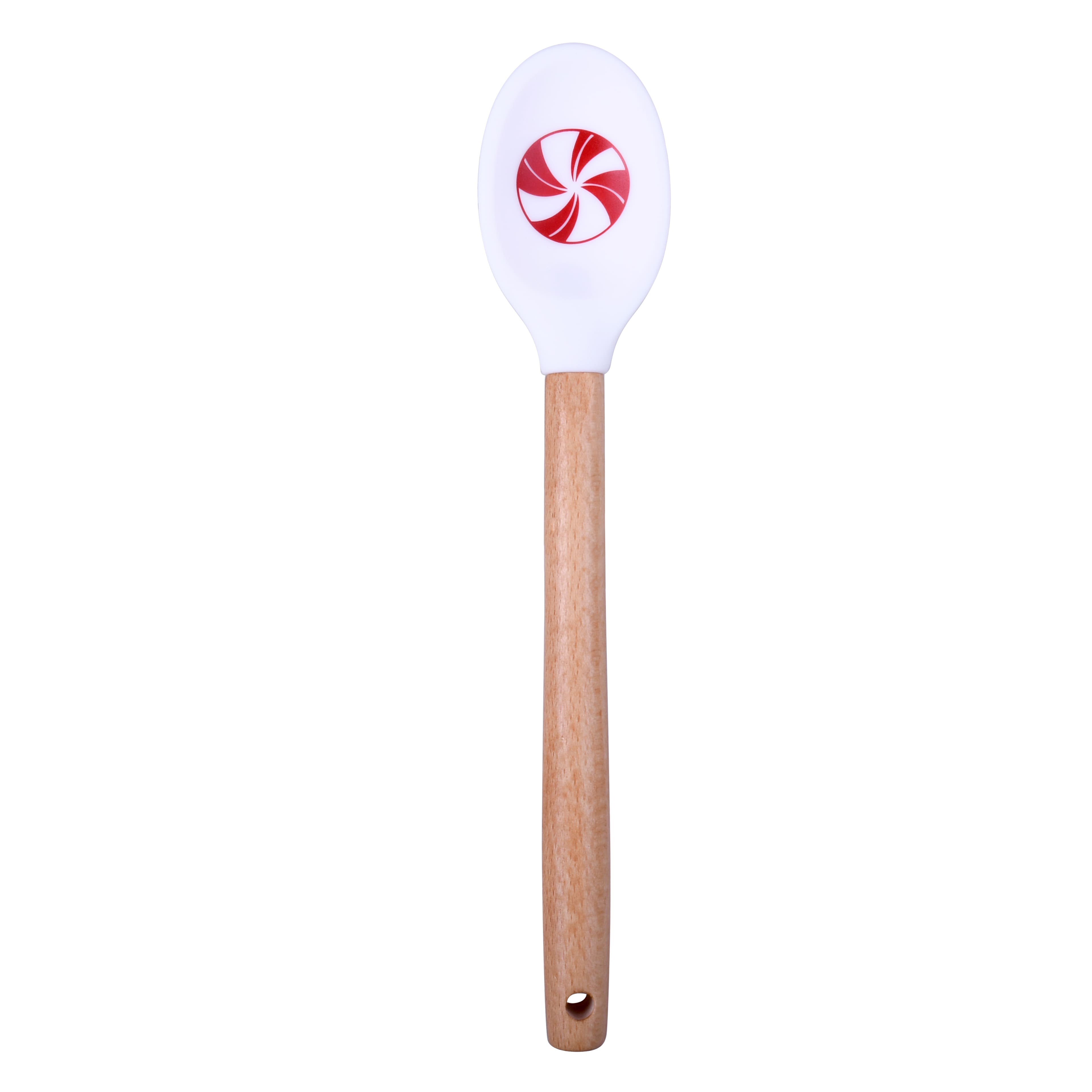 8&#x22; Mini Red &#x26; White Peppermint Silicone Spoon by Celebrate It&#xAE;