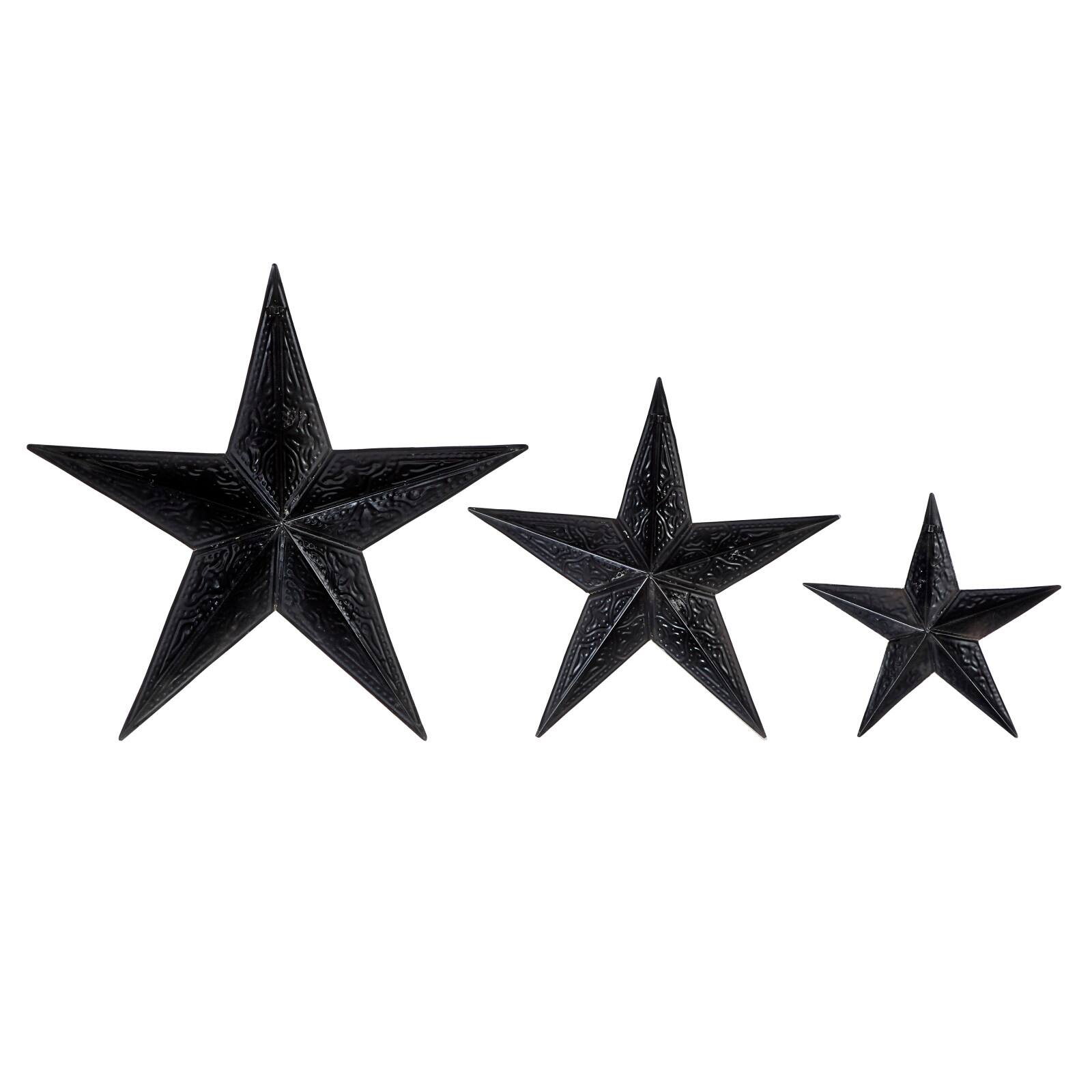 Brown Star Metal Farmhouse Outdoor Wall Décor Set, 3ct.