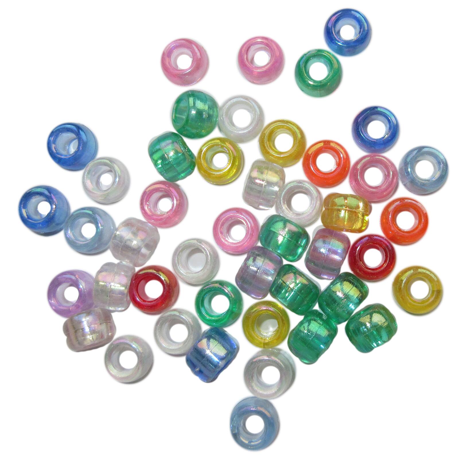 12 Packs: 580 ct. (6,960 total) Multicolor Pony Beads by Creatology™, 6mm x 9mm