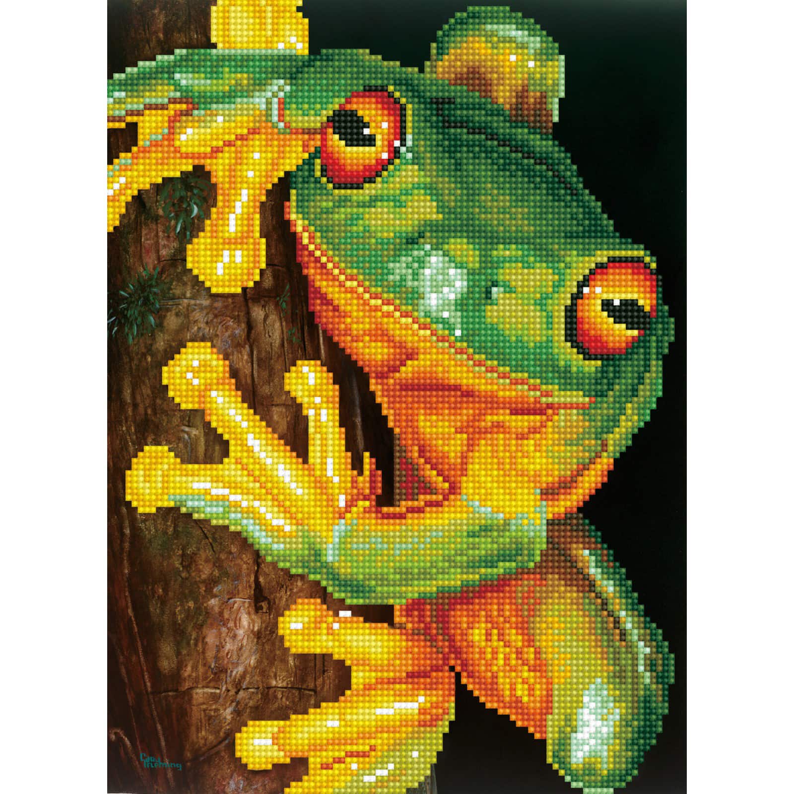 Diamond Dotz® Intermediate Level Green Tree Frog Diamond Painting Kit