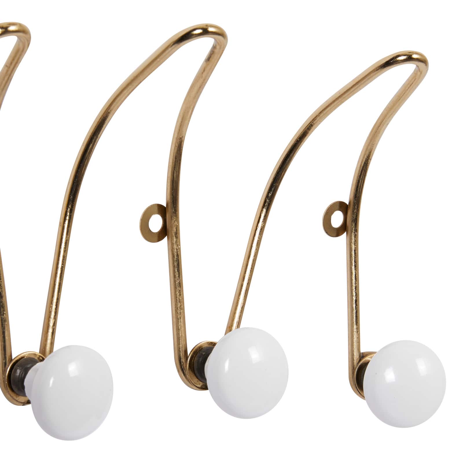 Set of 3 Gold Metal Glam Wall Hook, 4", 10", 17"