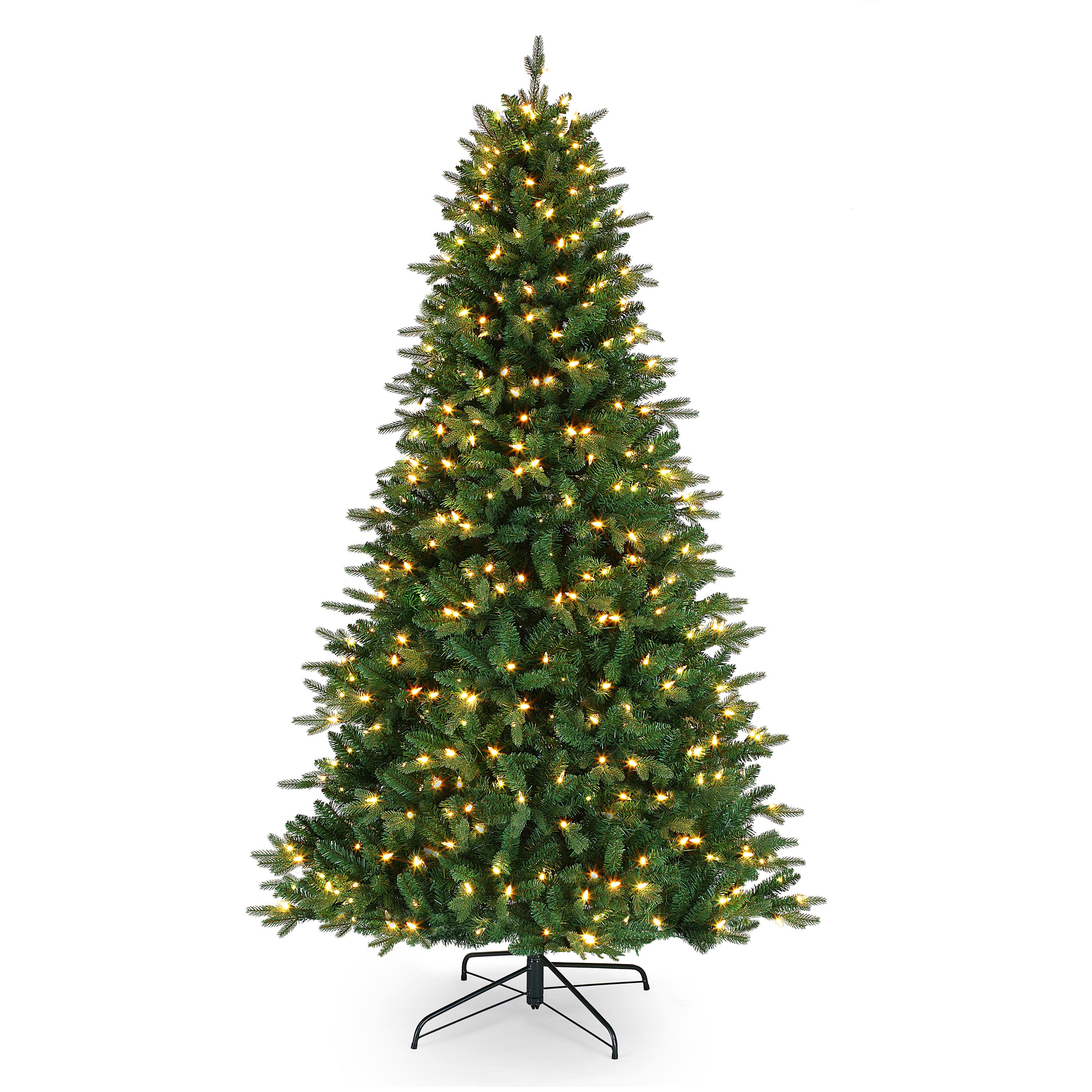 7.5ft. Pre-Lit Alexa Enabled Mountain Fir Artificial Christmas Tree, Multicolor LED Lights