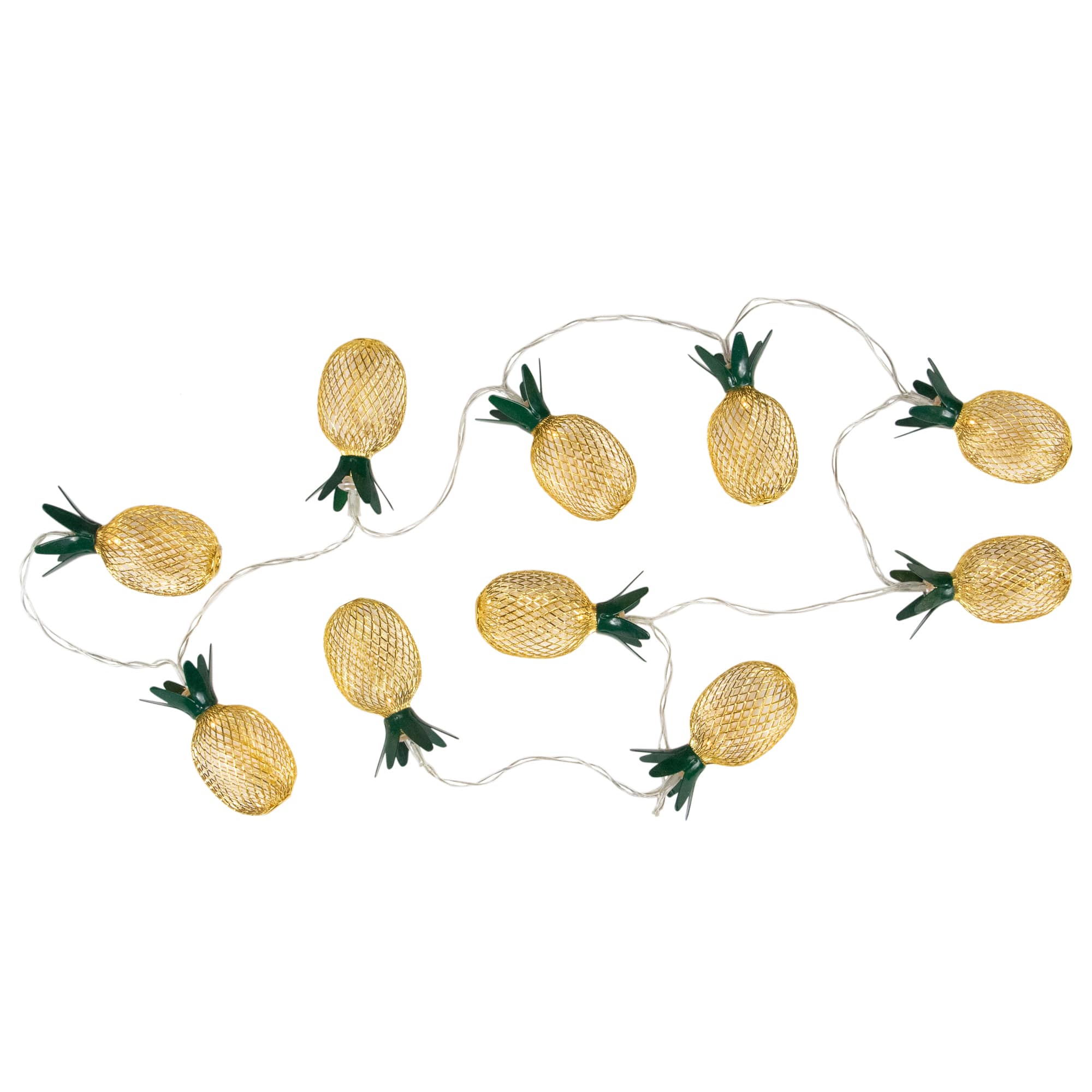 10ct. LED Gold Pineapple String Lights