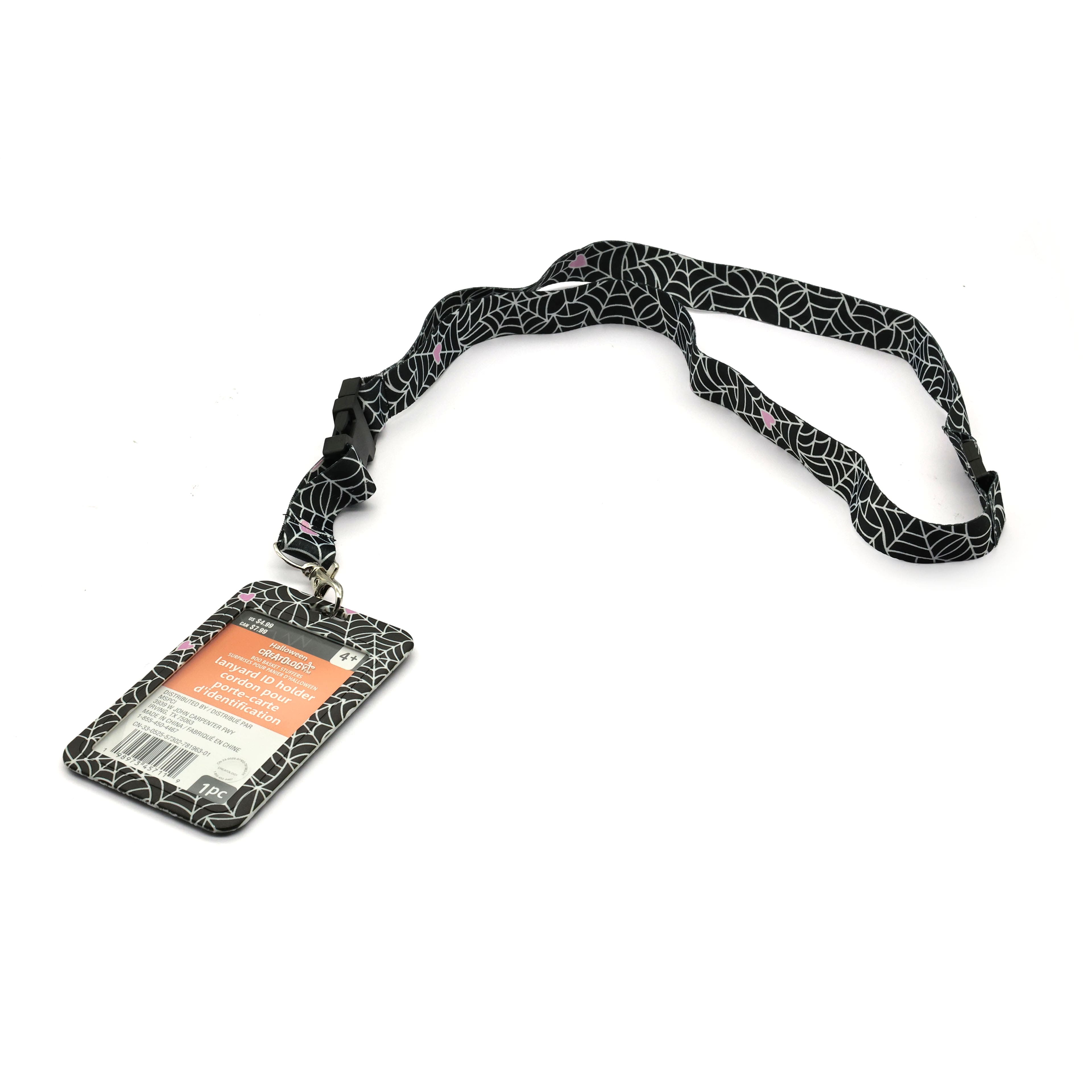 Black Spider Web Lanyard ID Holder by Creatology&#x2122;
