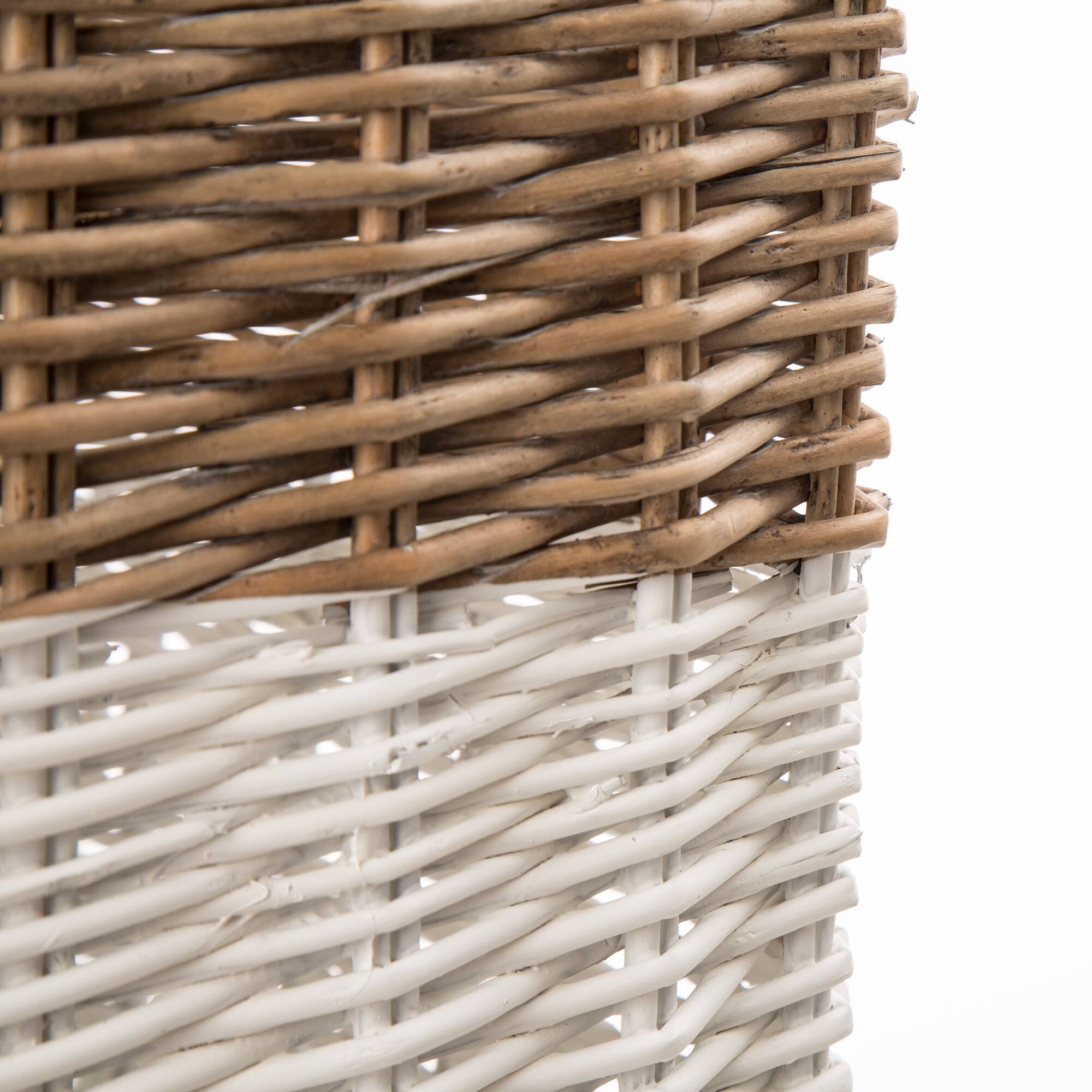Glitzhome® Natural White Square Willow Baskets, 3ct. Michaels