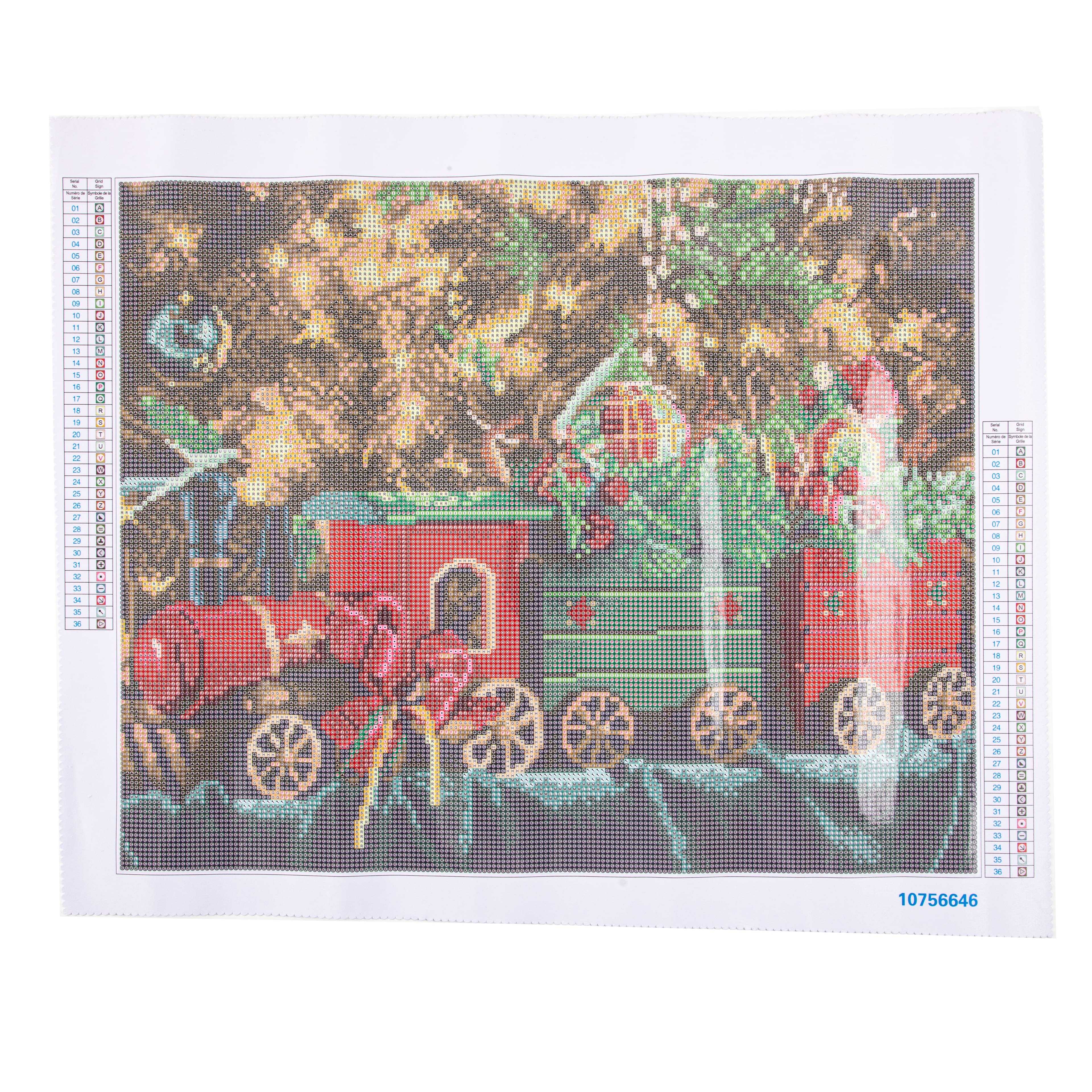 16&#x22; x 20&#x22; Christmas Train Diamond Art Kit by Make Market&#xAE;