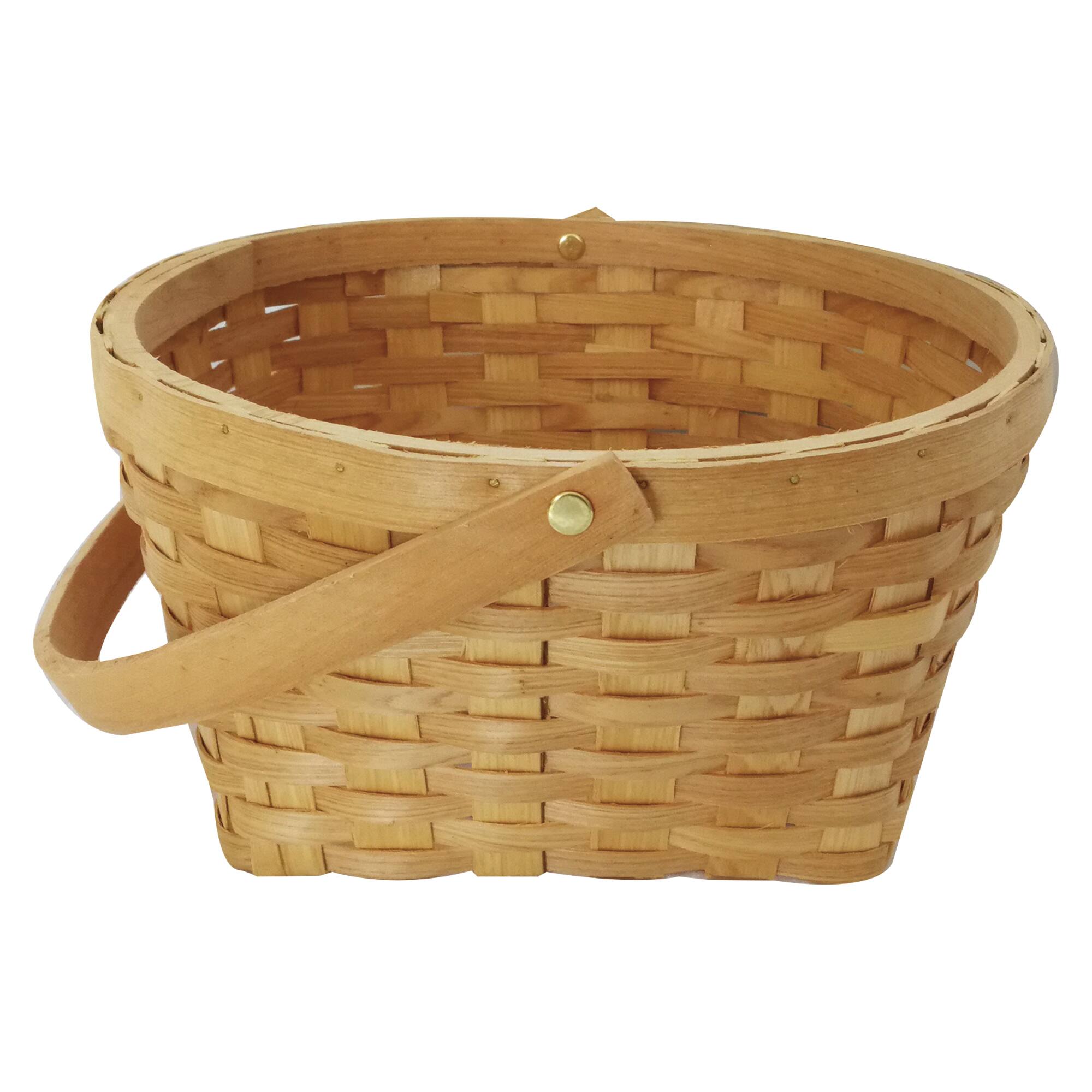 Assorted Large Natural Wood Chip Basket with Handle by Ashland® Michaels