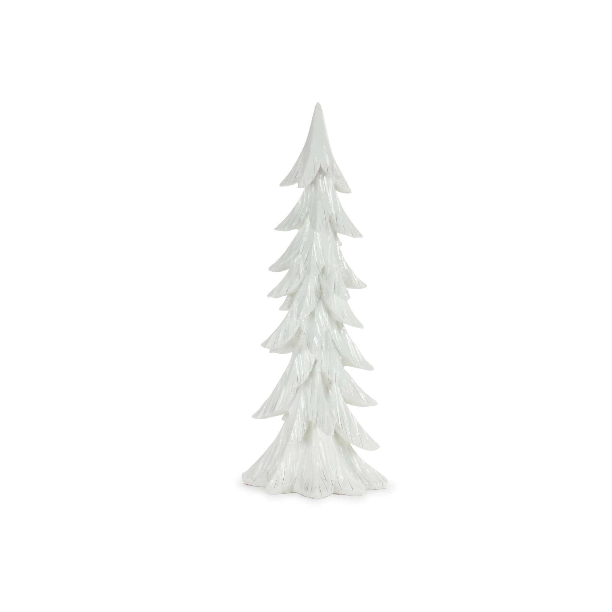 White Sculpted Holiday Tree D&#xE9;cor Set, 14.75&#x22;, 18.25&#x22; &#x26; 24&#x22;