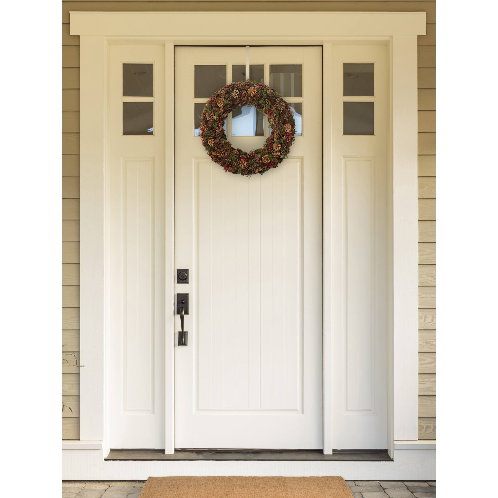 DII® Berry Pinecone Holiday Wreath