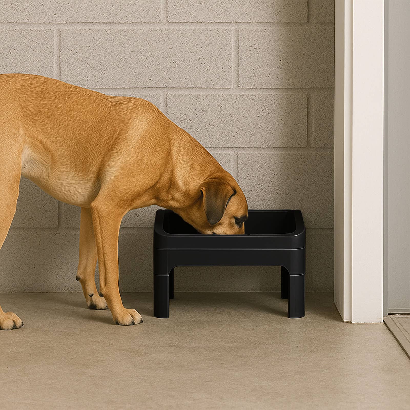 IRIS® Black Adjustable Elevated Pet Feeder, 2ct.