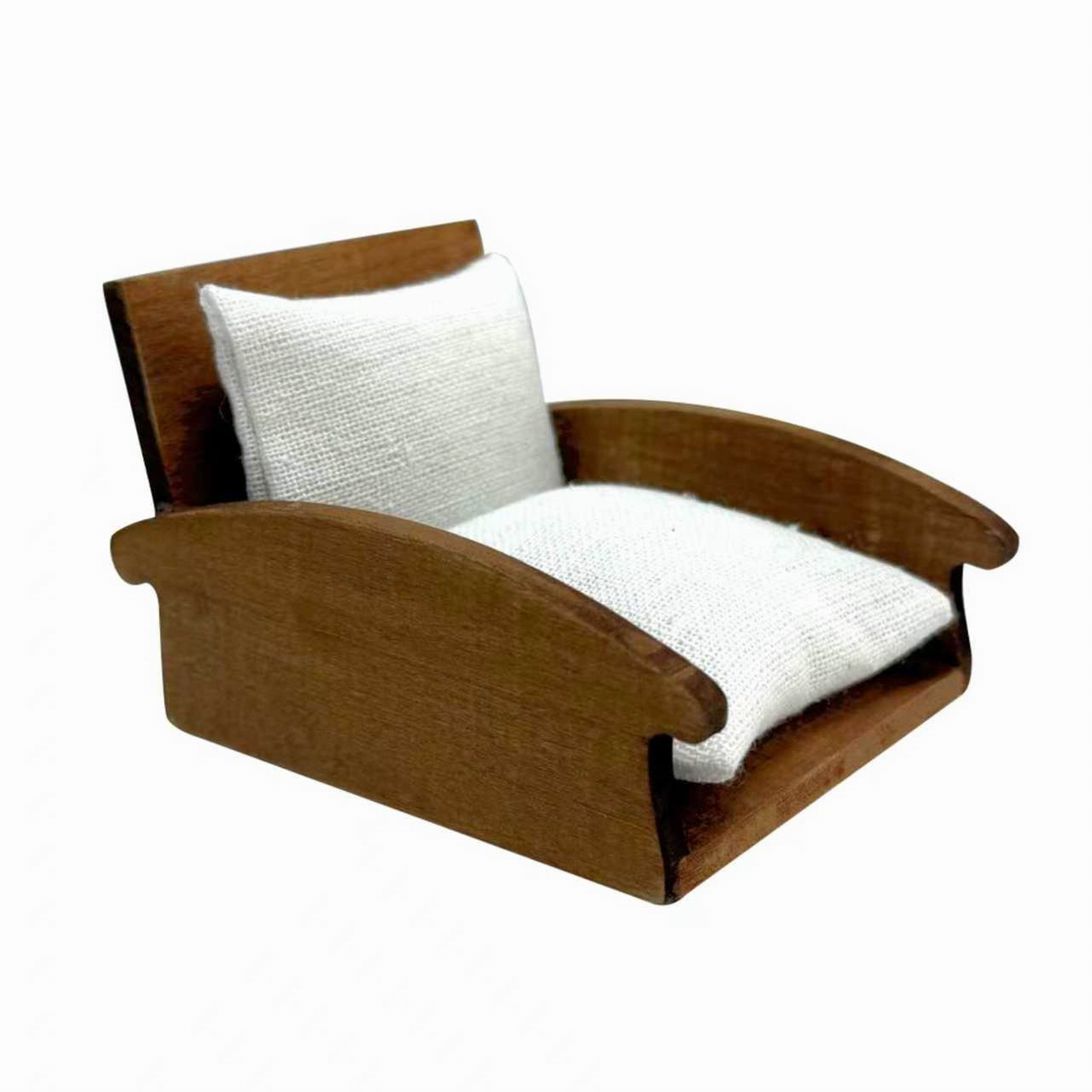 Miniature Brown &#x26; Ivory Puff Chair by Make Market&#xAE;