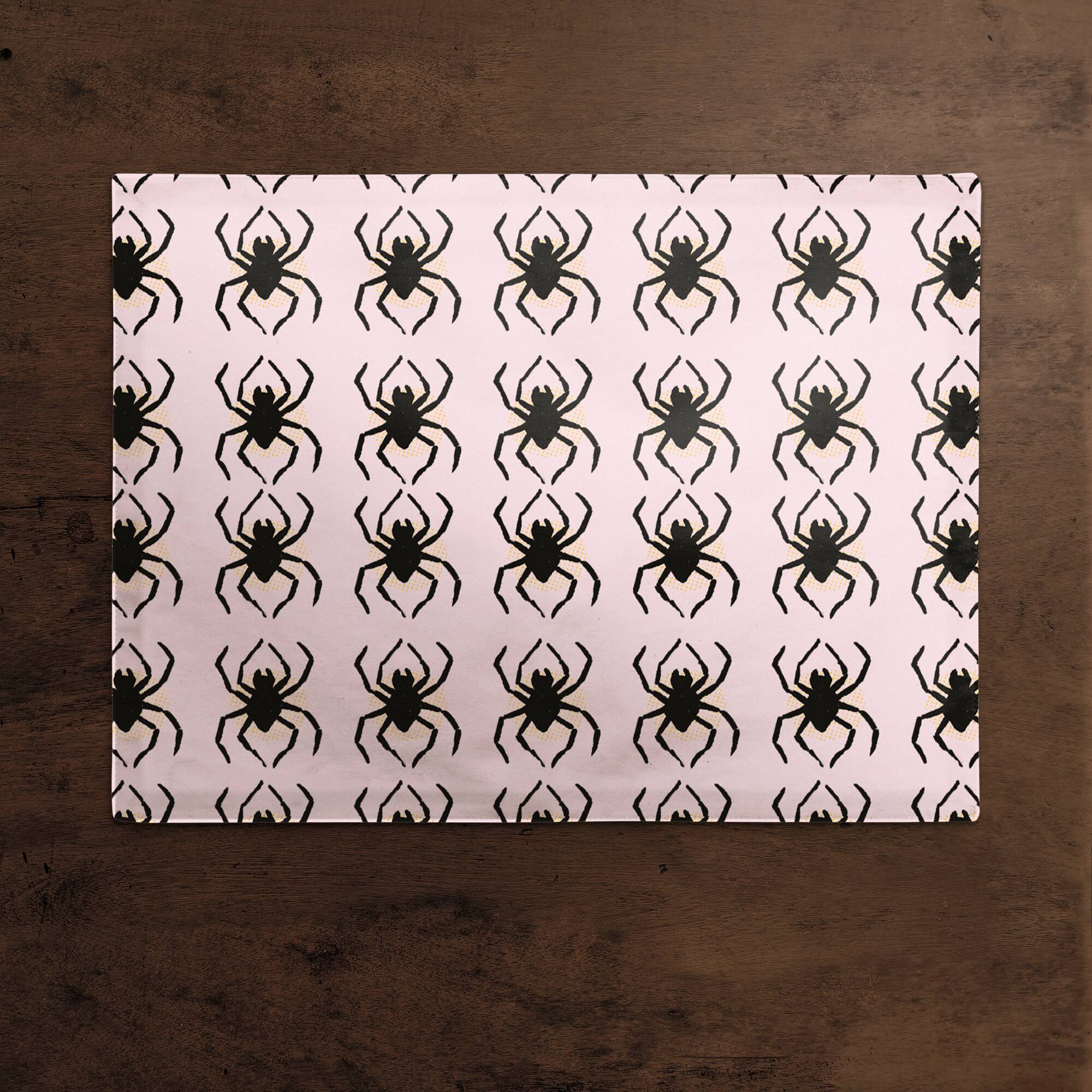 Pink Spider Polyester Twill Placemat