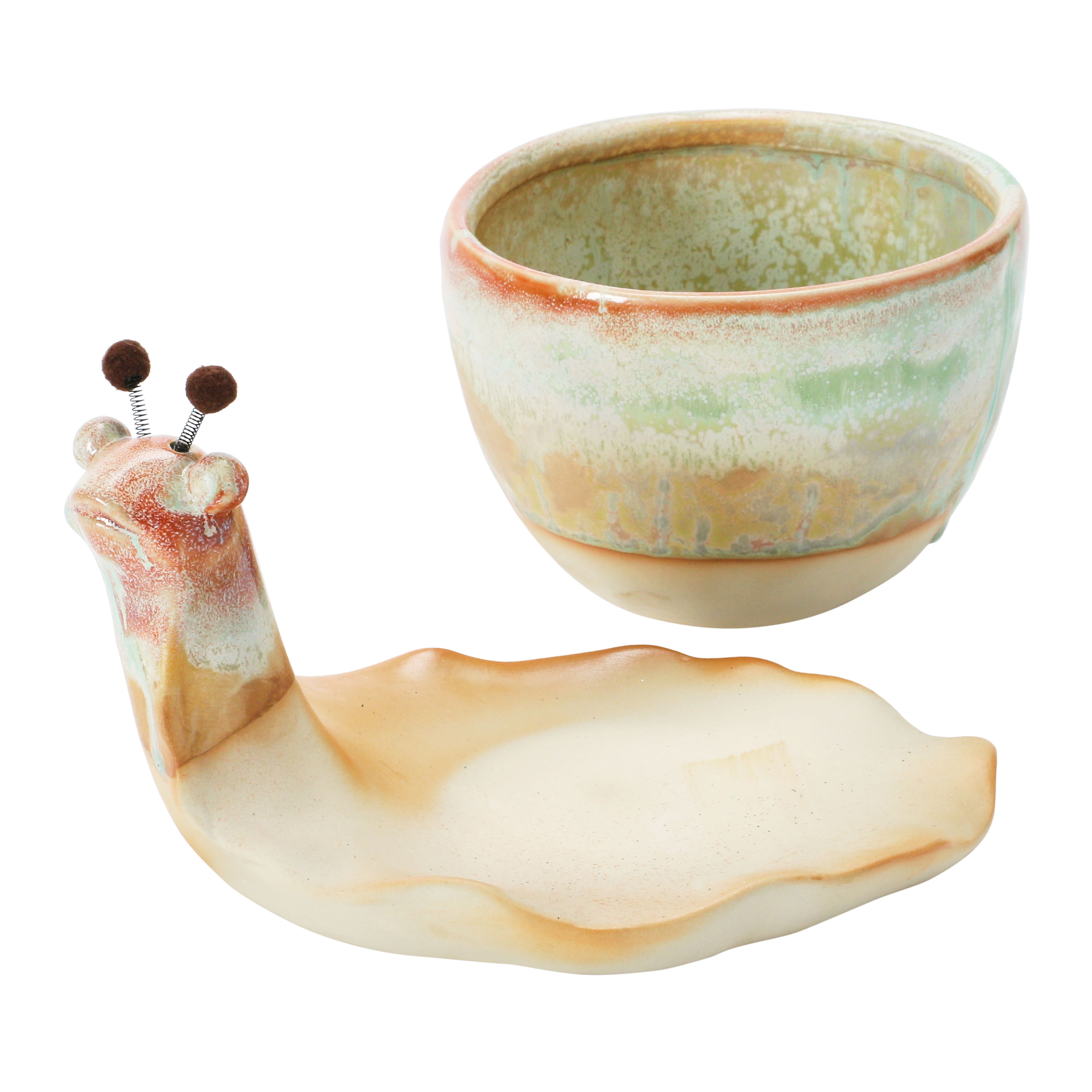 Hello Honey® Stoneware Snail Planter Set