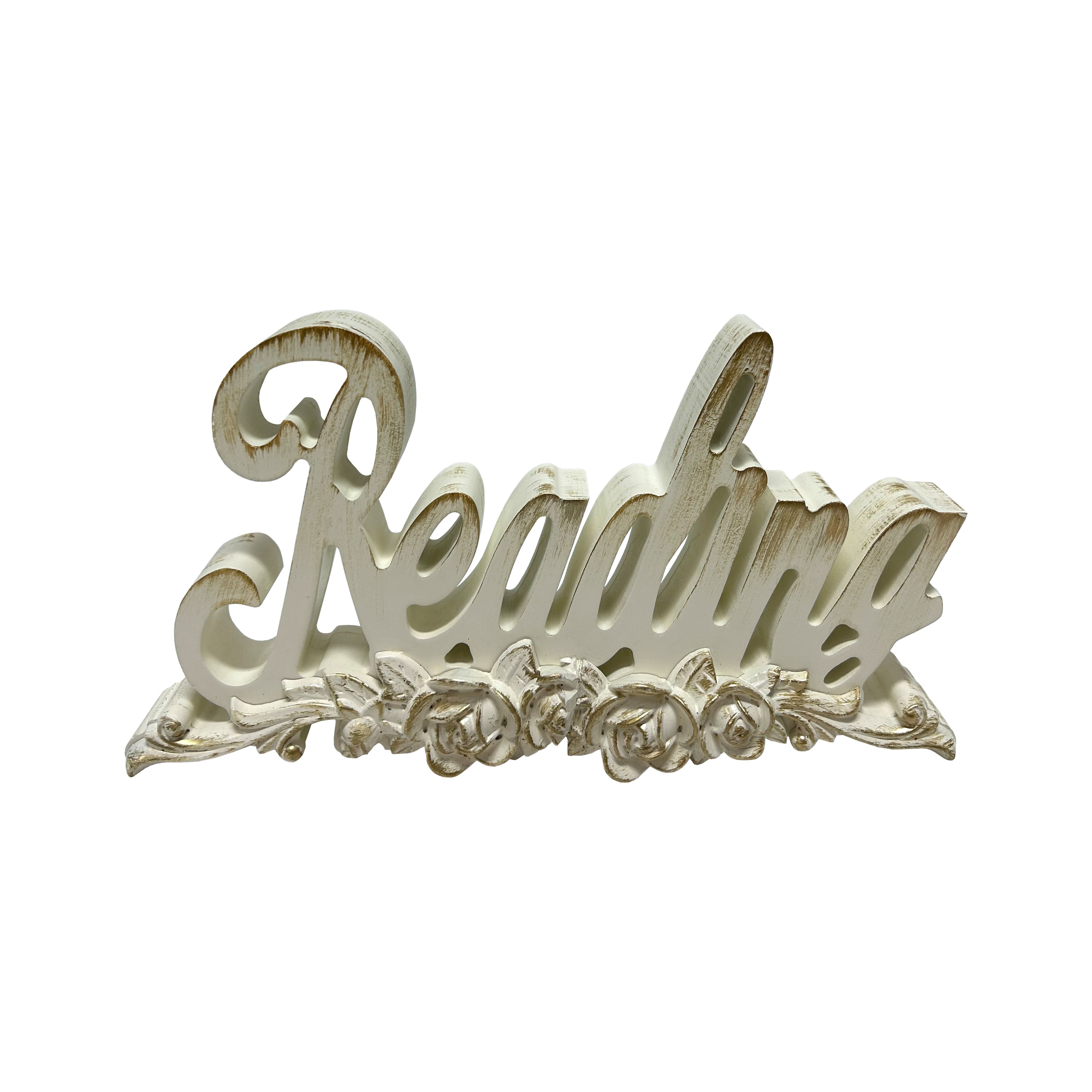 10.5&#x22; Distressed White Tabletop Accent by Ashland&#xAE;
