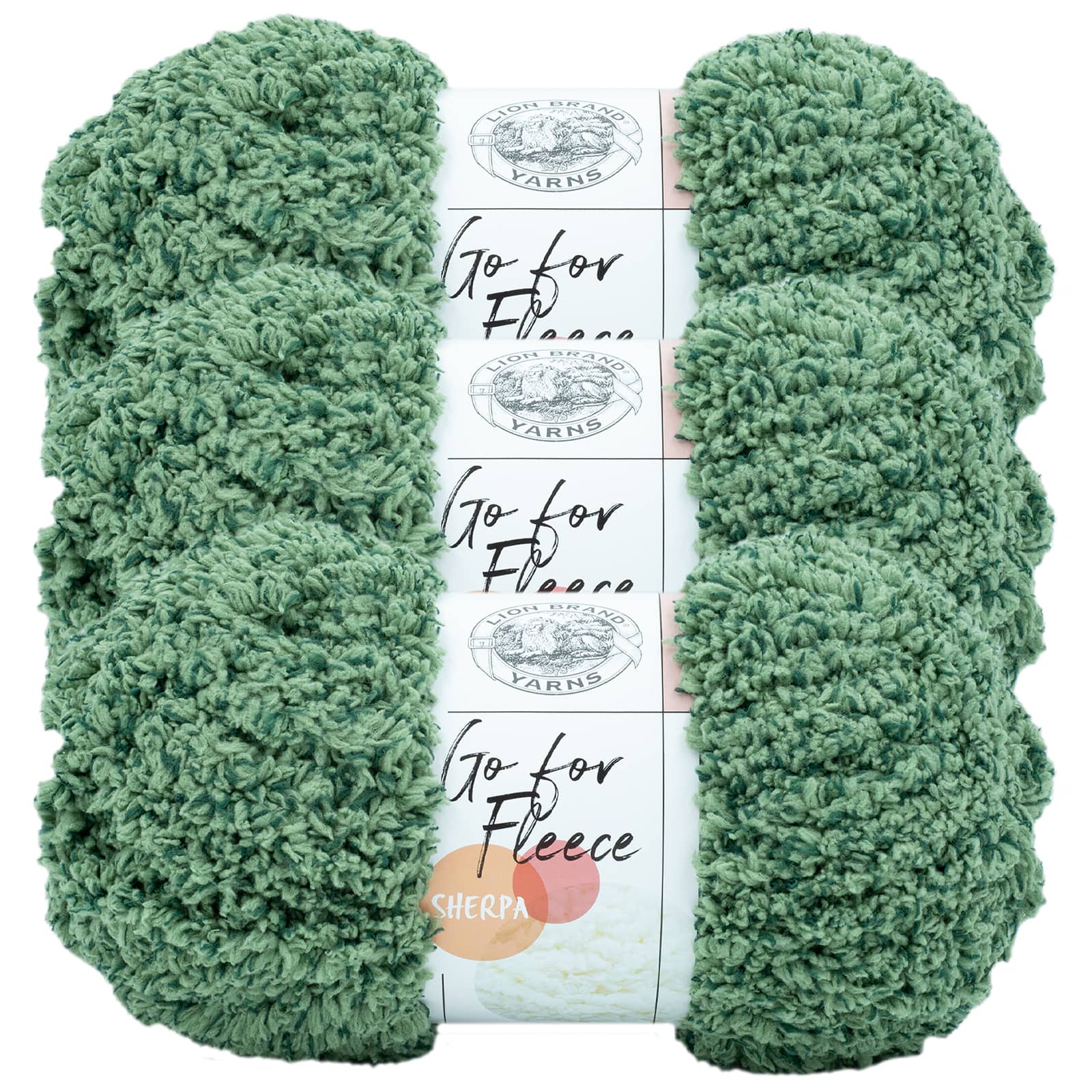 3 ct Lion Brand Go for Fleece Sherpa Yarn in Cream | 6.5 | Michaels
