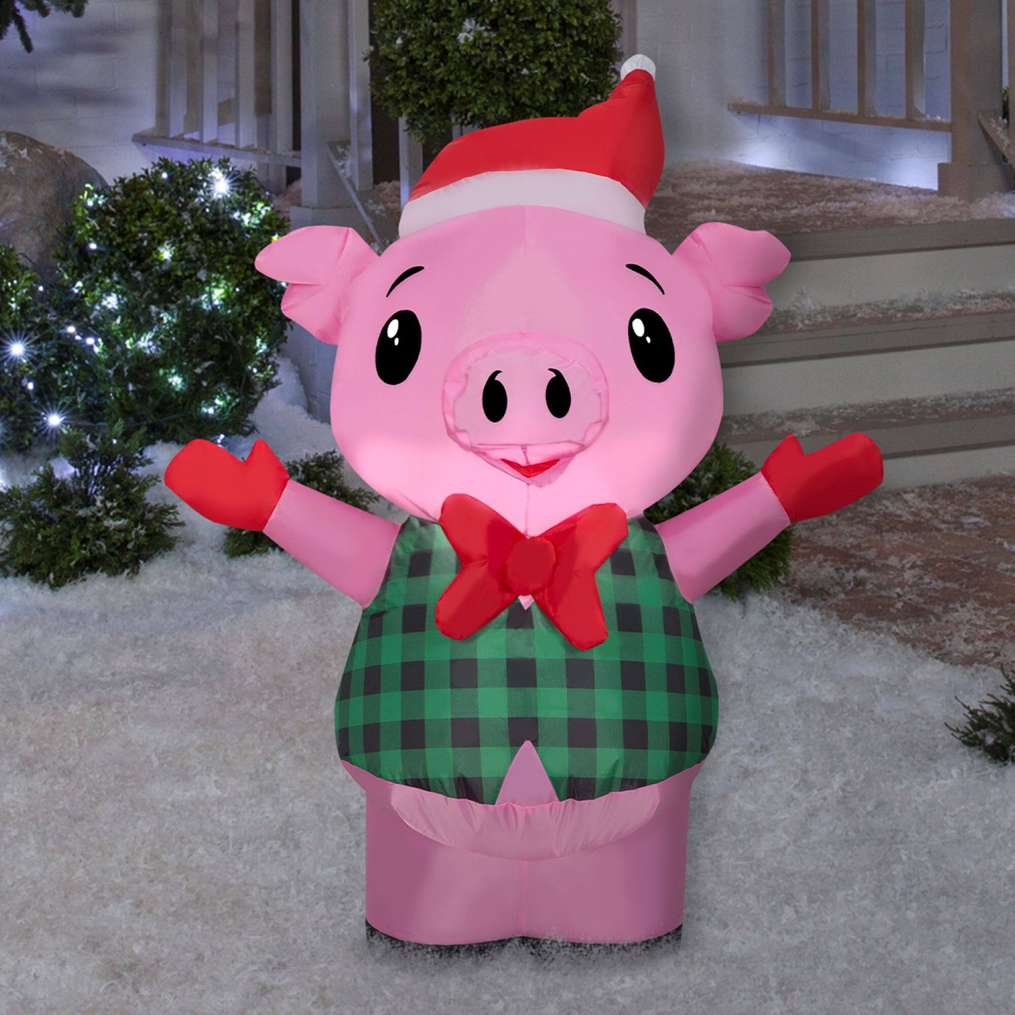 Airblown&#xAE; 3.5ft. Christmas Inflatable Pig in Vest