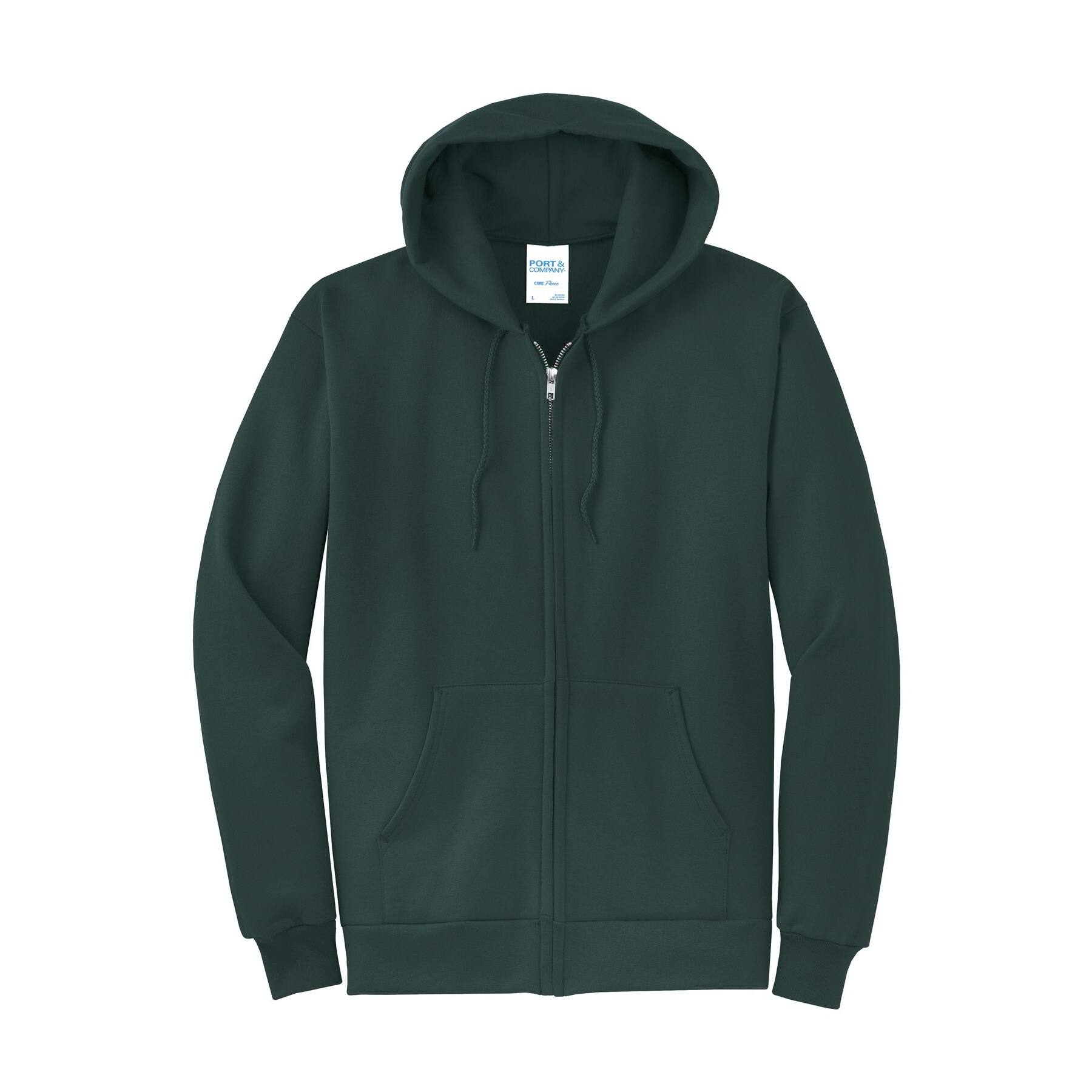Port & Company® Core Fleece Full-Zip Hooded Sweatshirt