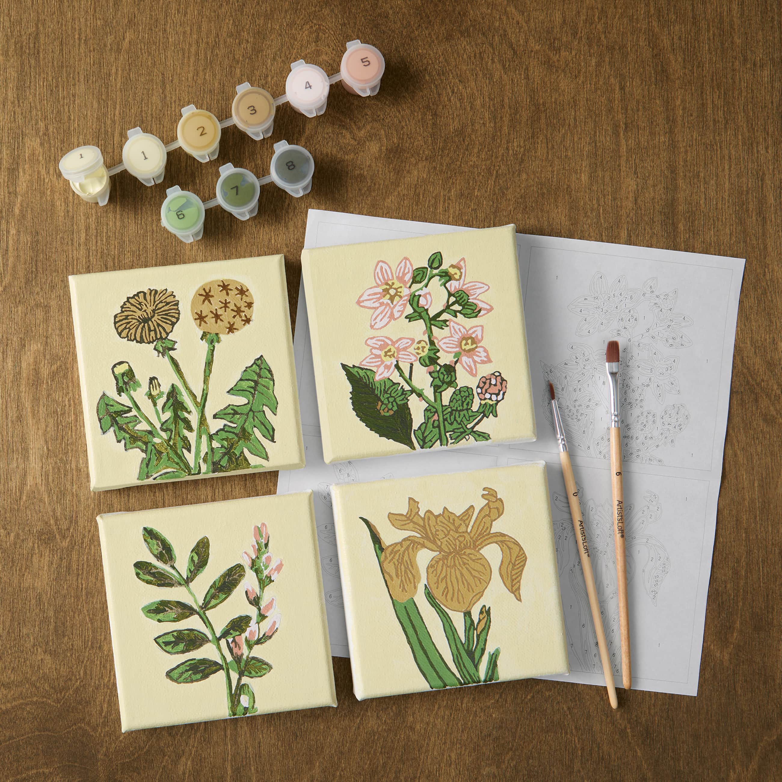 Vintage Flowers Paint-by-Number Gallery Mini Kit by Artist's Loft®