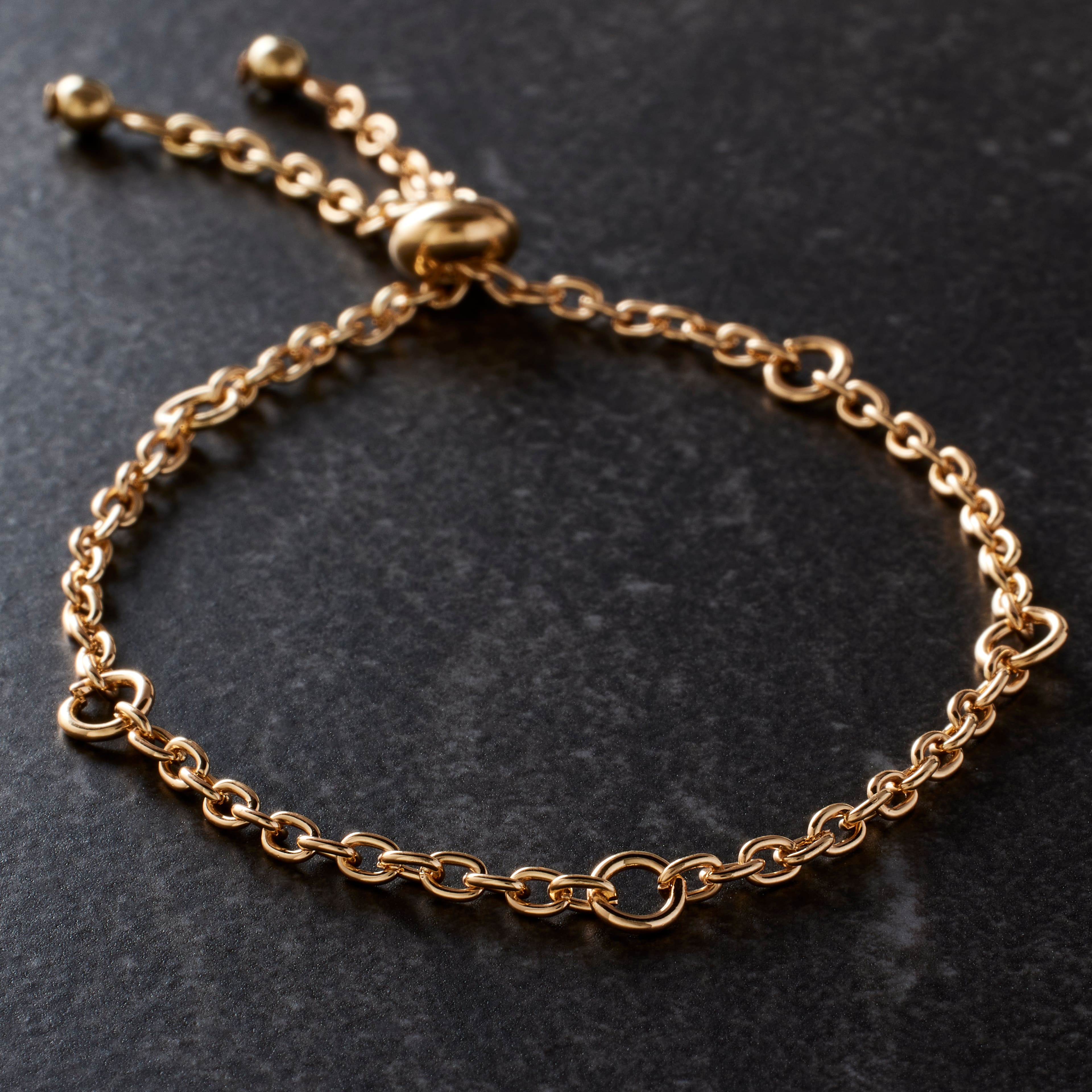 9&#x22; Gold Slider Charm Bracelet by Bead Landing&#x2122;