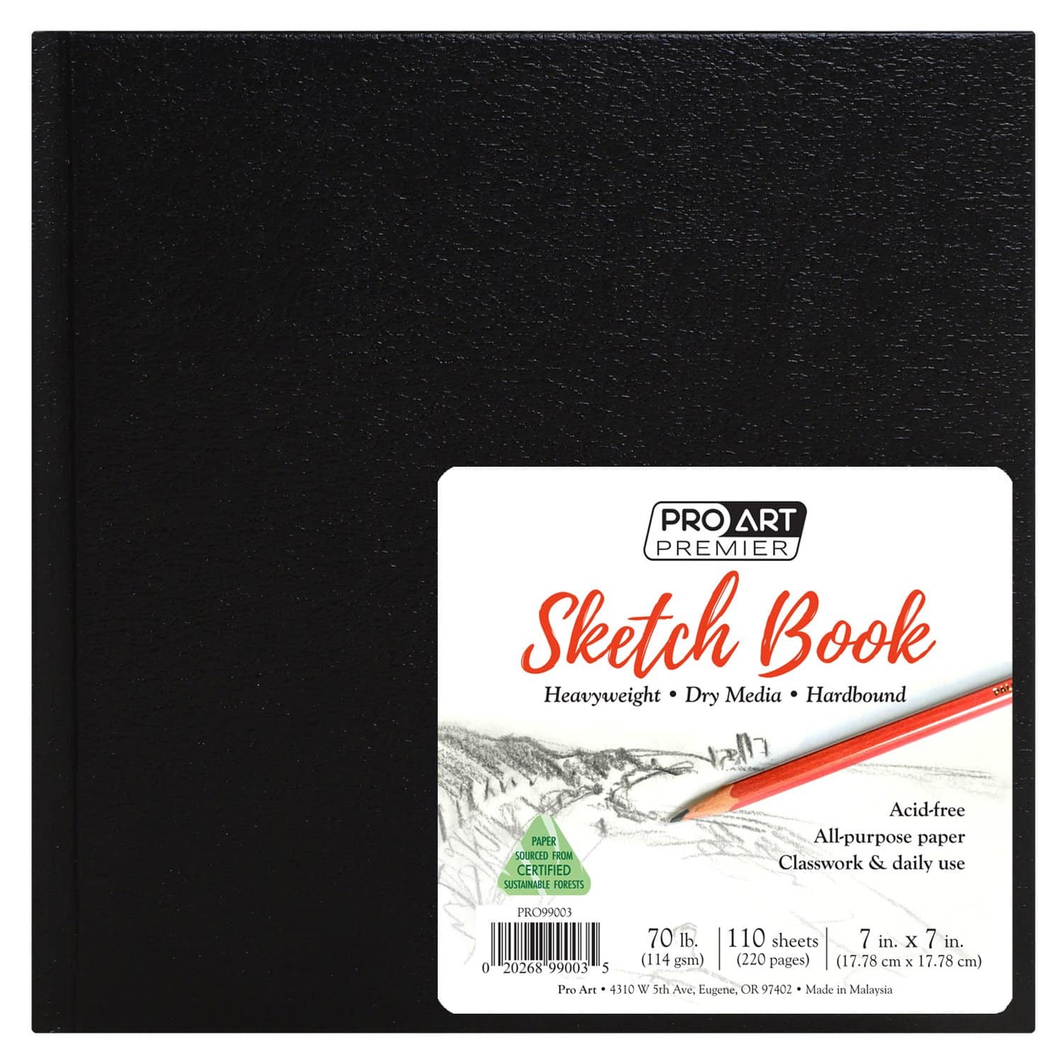  Black Hardbound Sketchbook by Artist's Loft - Acid Free and  Smudge Resistant Paper, Sketch Pad for Drawing, Sketching, Writing - 1 Pack  : Arts, Crafts & Sewing
