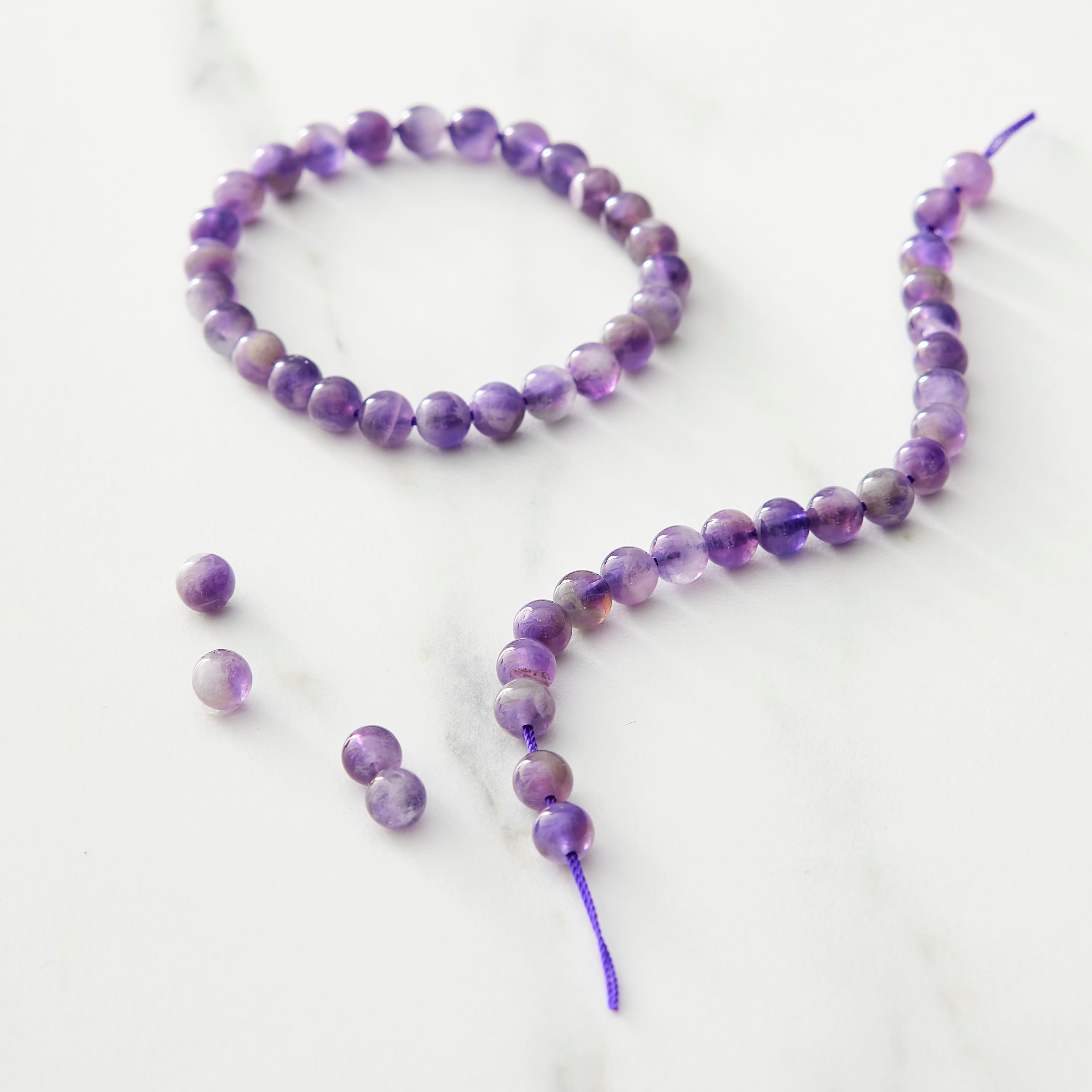 12 Pack:  Purple Amethyst Round Beads, 6mm by Bead Landing&#x2122;