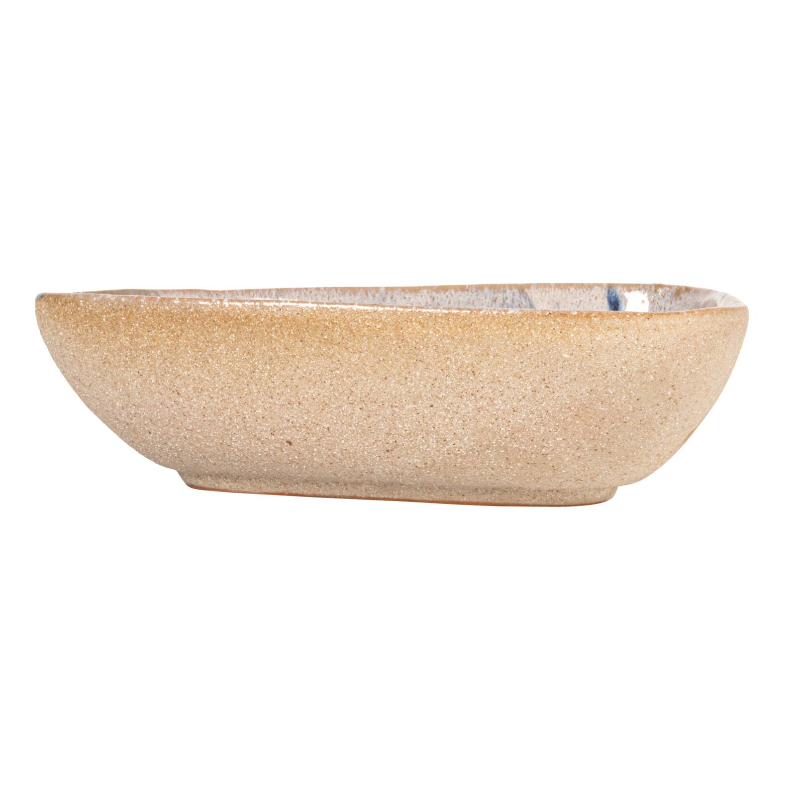 Hello Honey® 7.5" Multicolor Triangular Abstract Stoneware Bowl