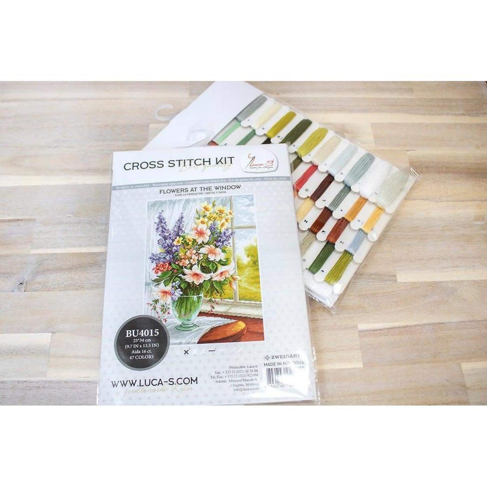 Luca-s Flowers At The Window Counted Cross Stitch Kit