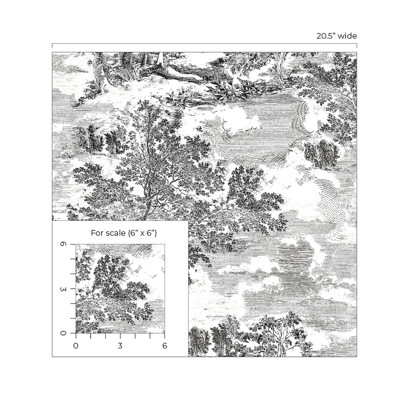 Surface Style Serene Scenes Toile Peel &#x26; Stick Wallpaper