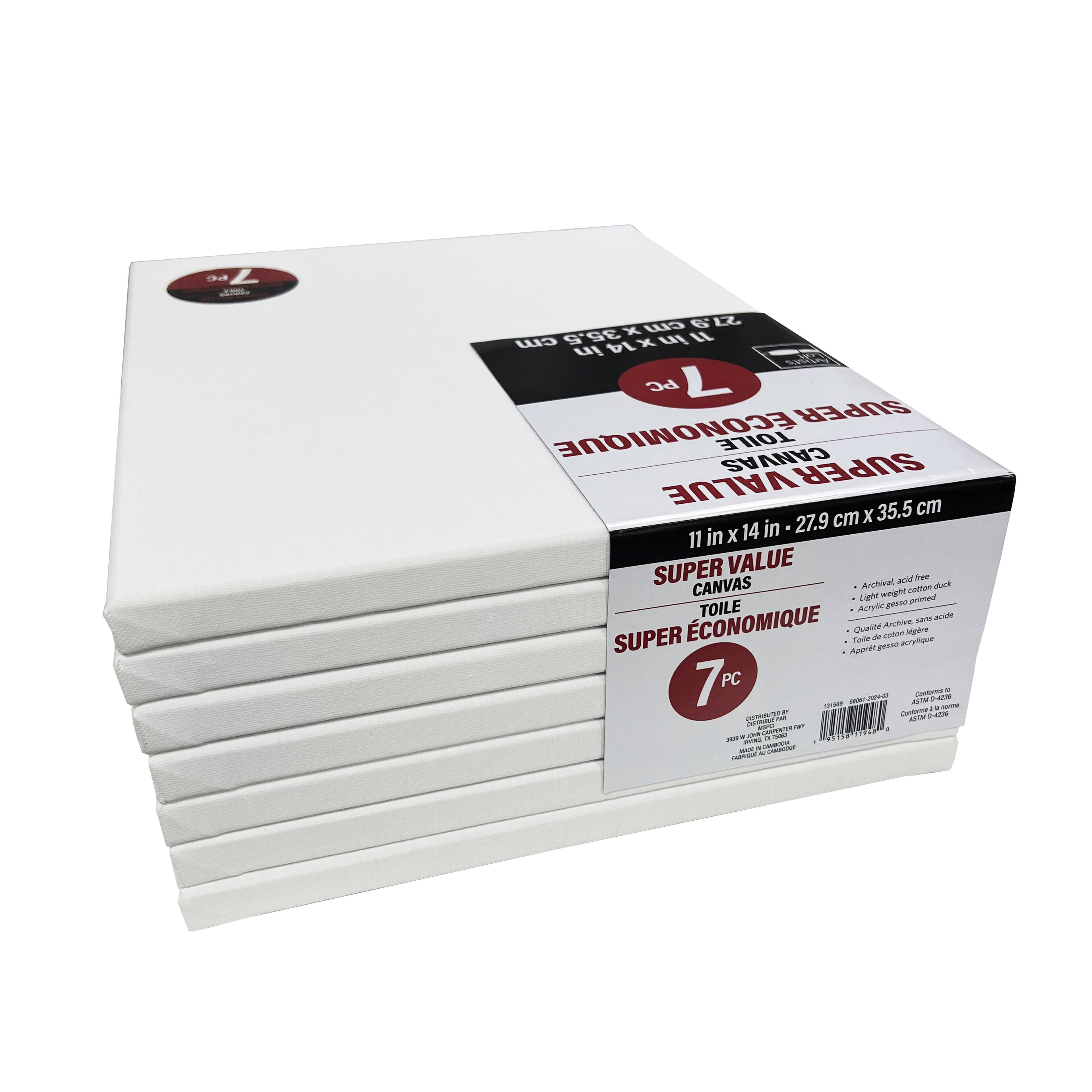 4 Packs: 7 ct. (28 total) 11" x 14" Super Value Canvas by Artist's Loft®